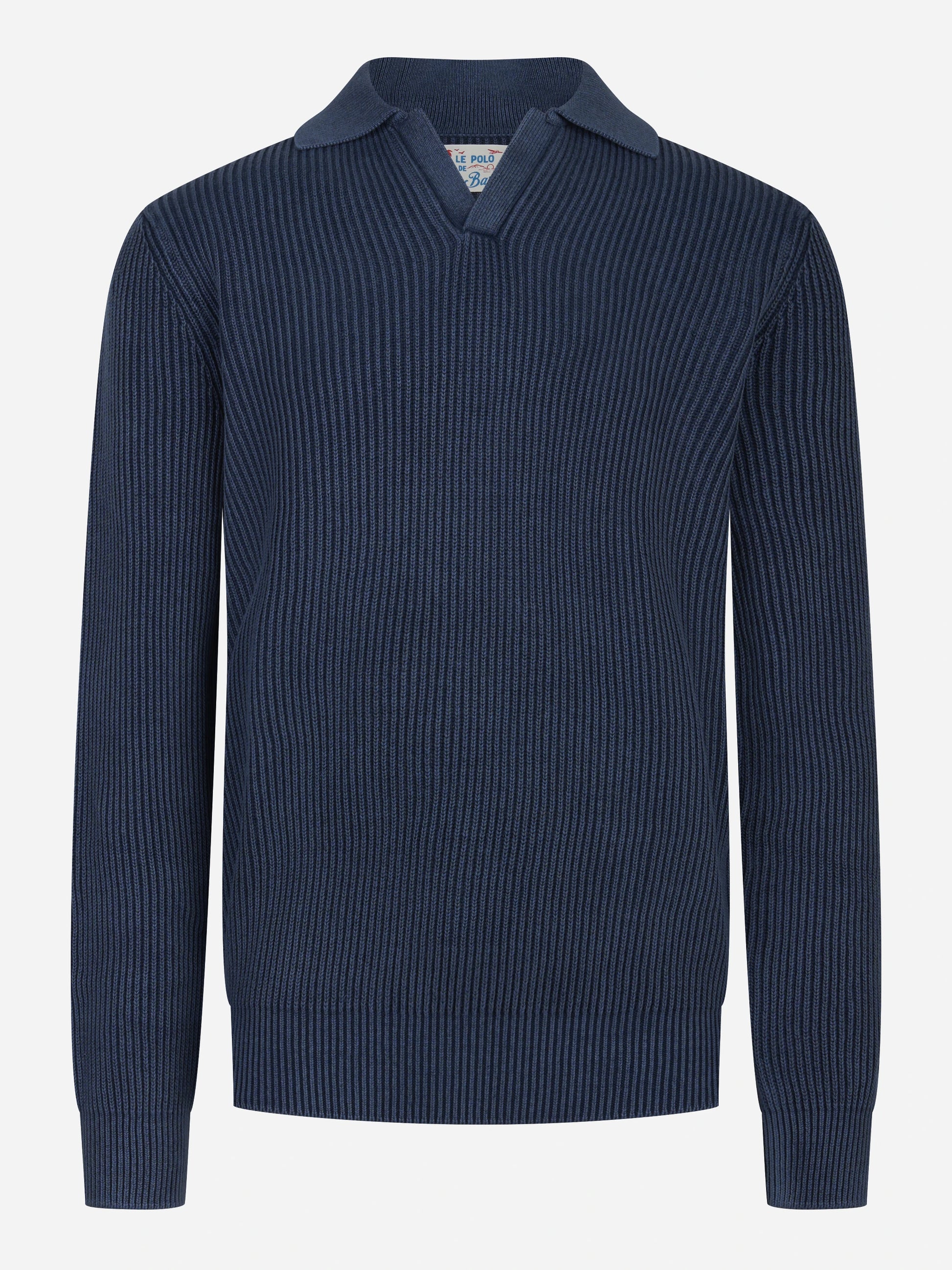 Polo skipper in cotone blu