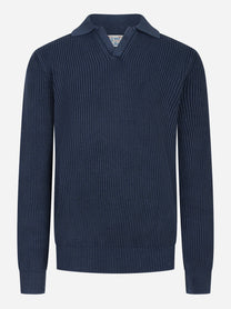 Polo skipper in cotone blu
