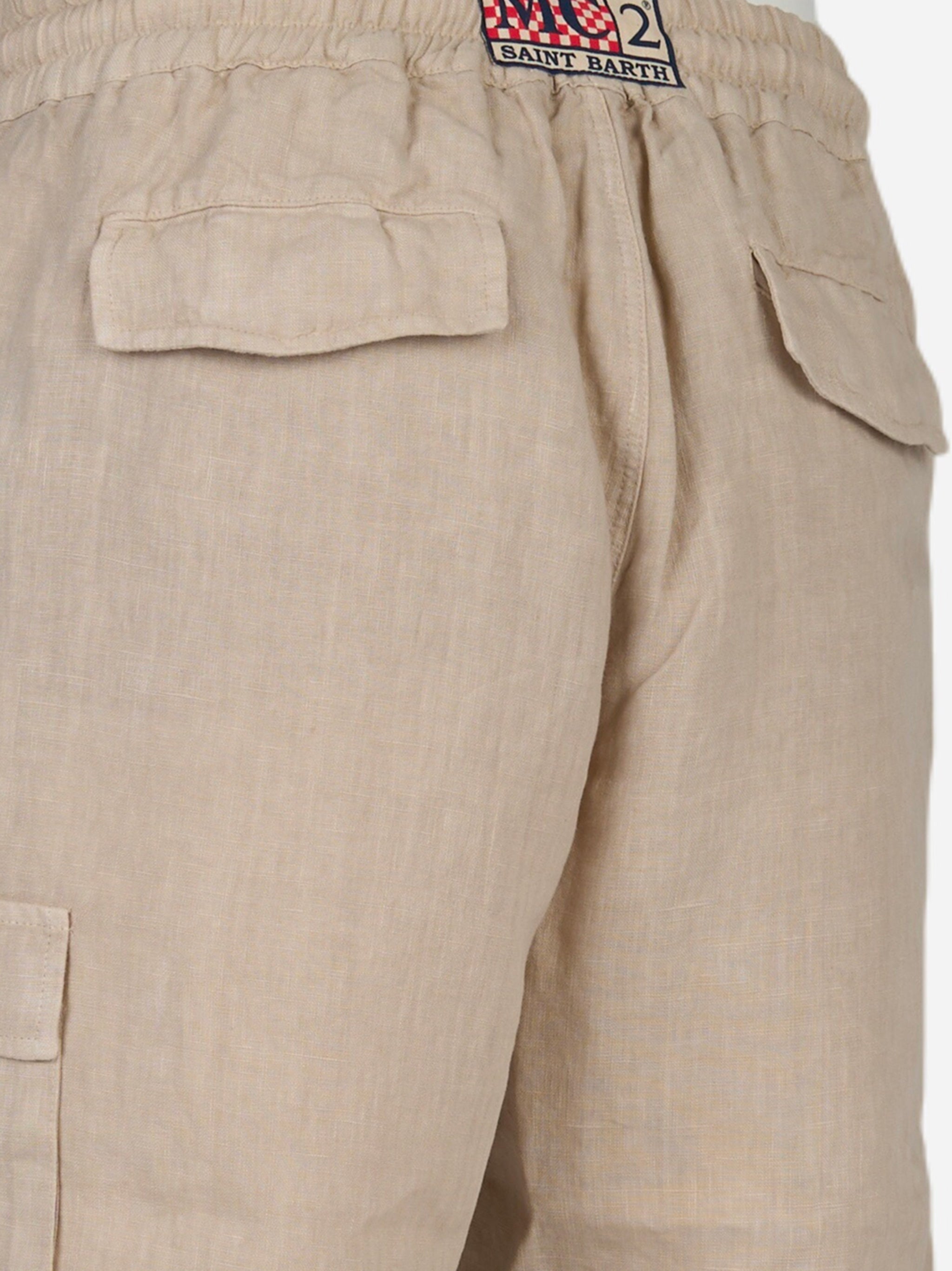 shorts Marseille in lino Beige