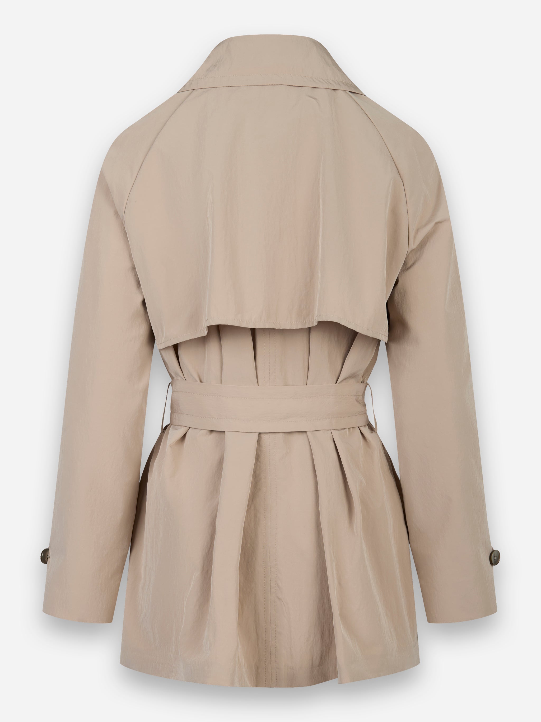 Caban doppiopetto con cintura Beige