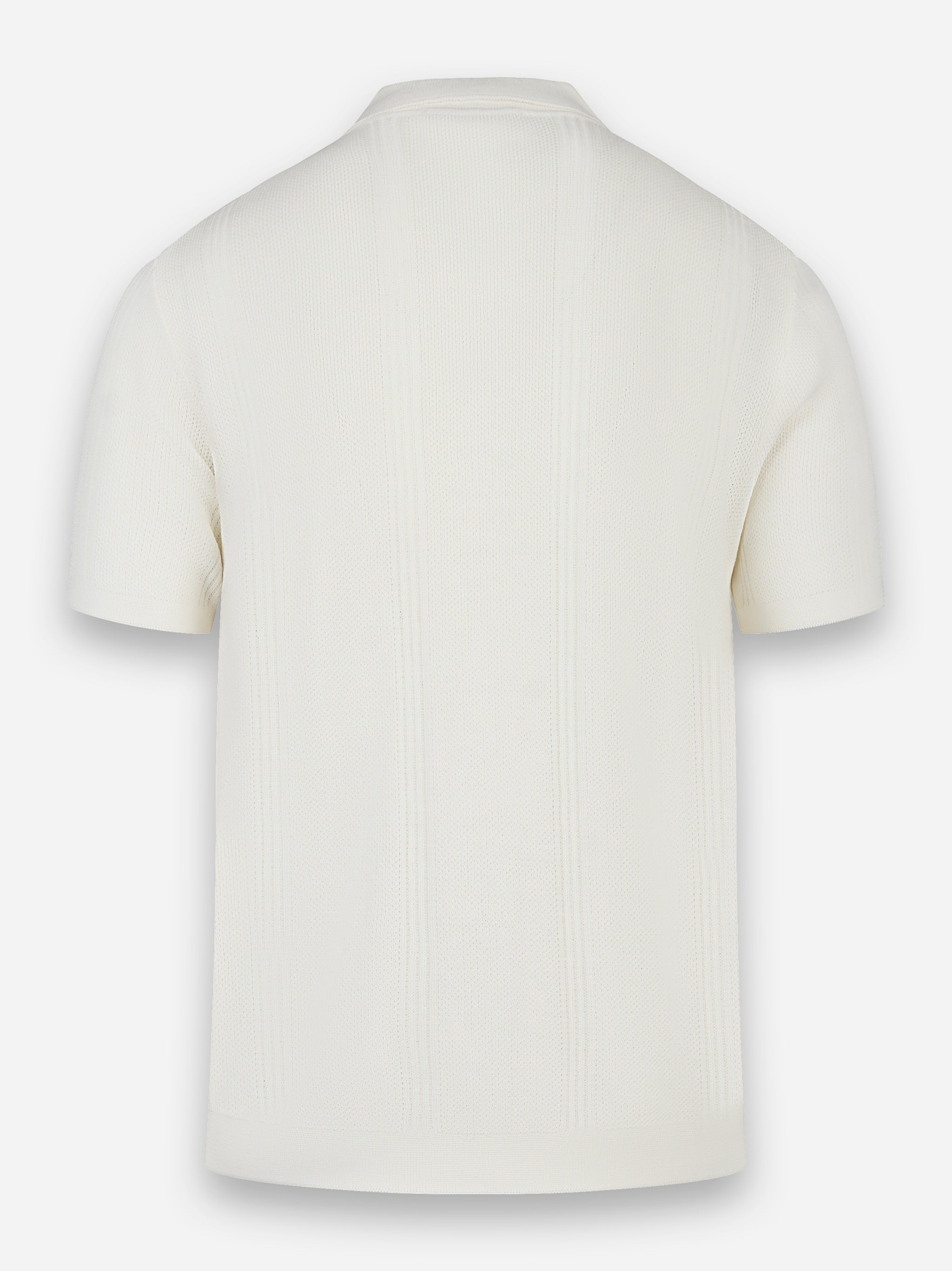 Polo camicia manica corta oversize in cotone Bianco