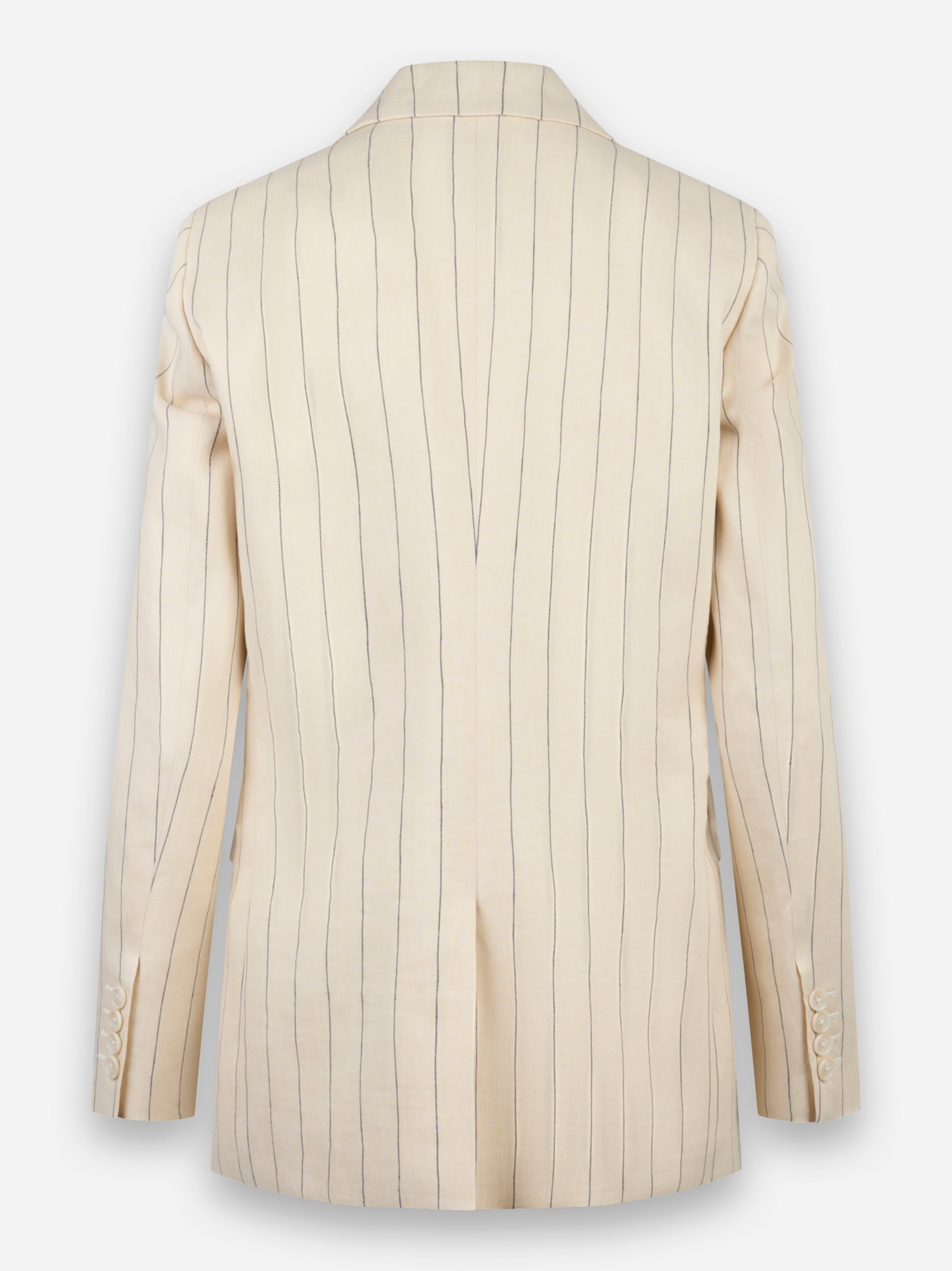 Blazer due bottoni in cotone e lino Beige
