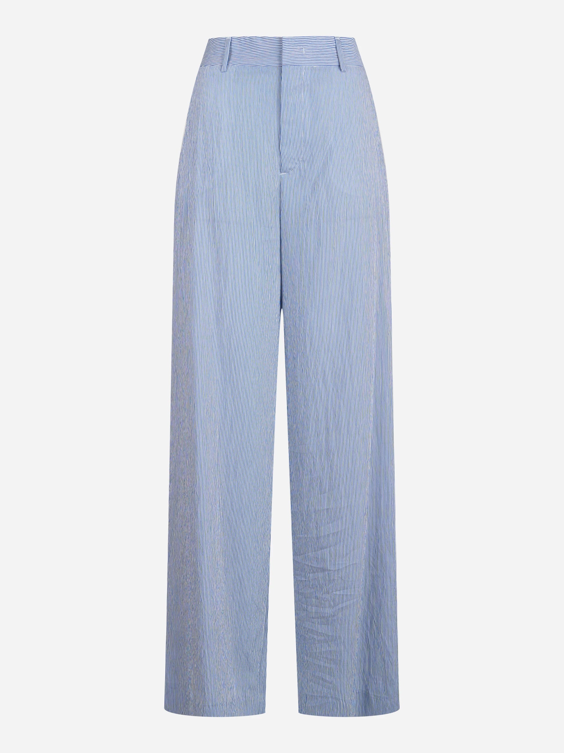 Pantalone Lorenza in viscosa con motivo a righe