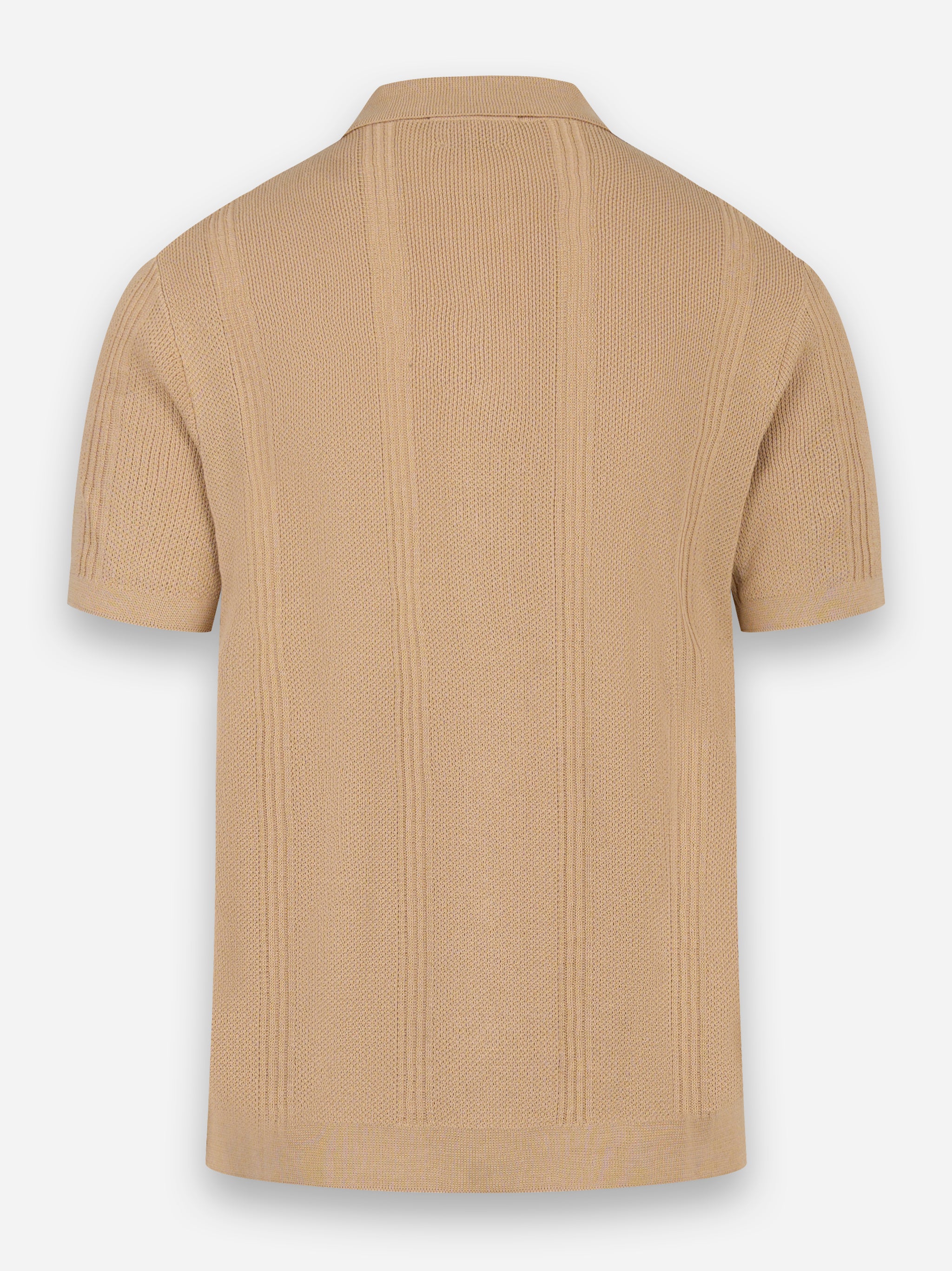 Polo camicia manica corta oversize Beige