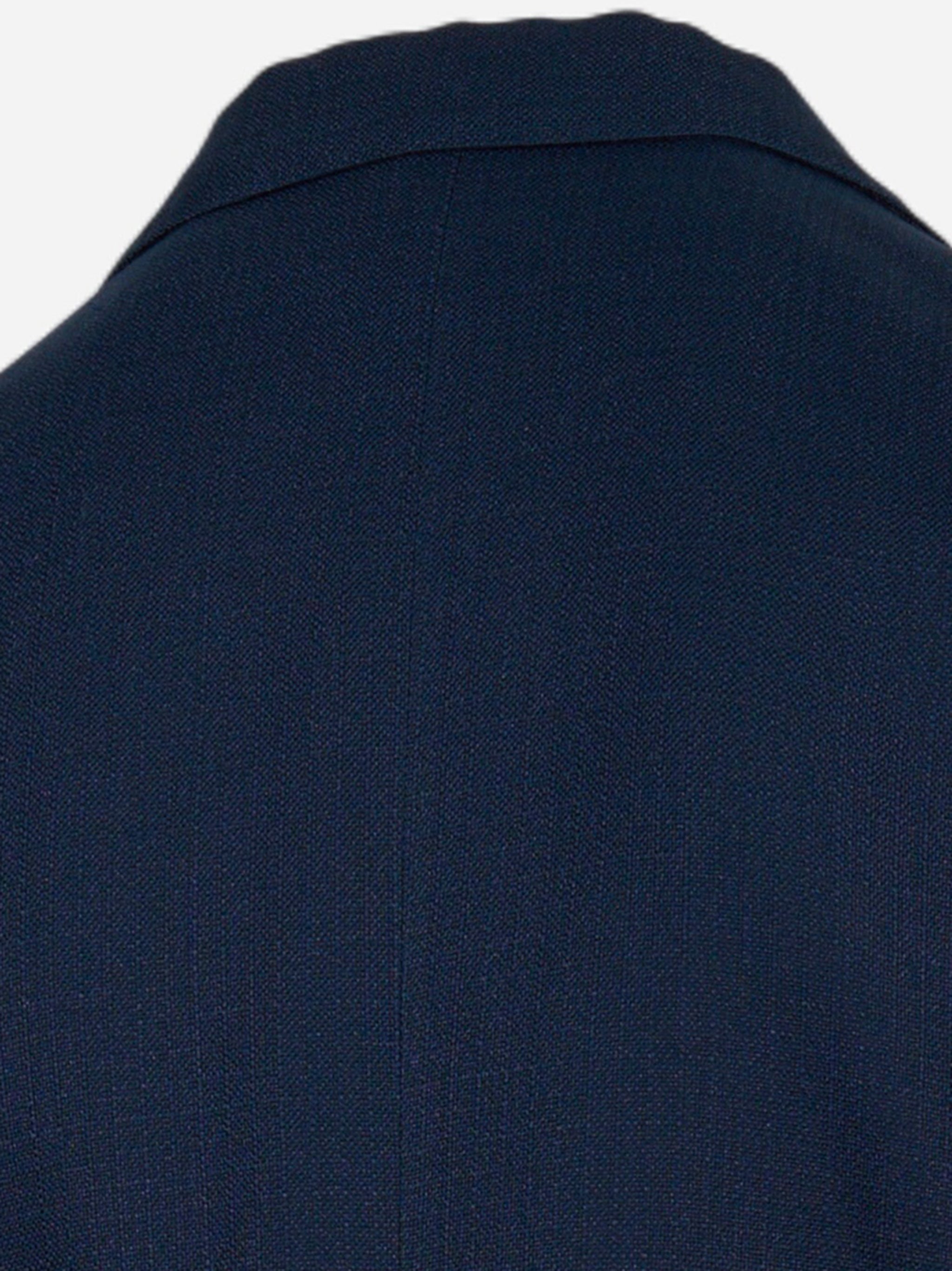 Blazer in cotone e lino con tasche a toppa Blu
