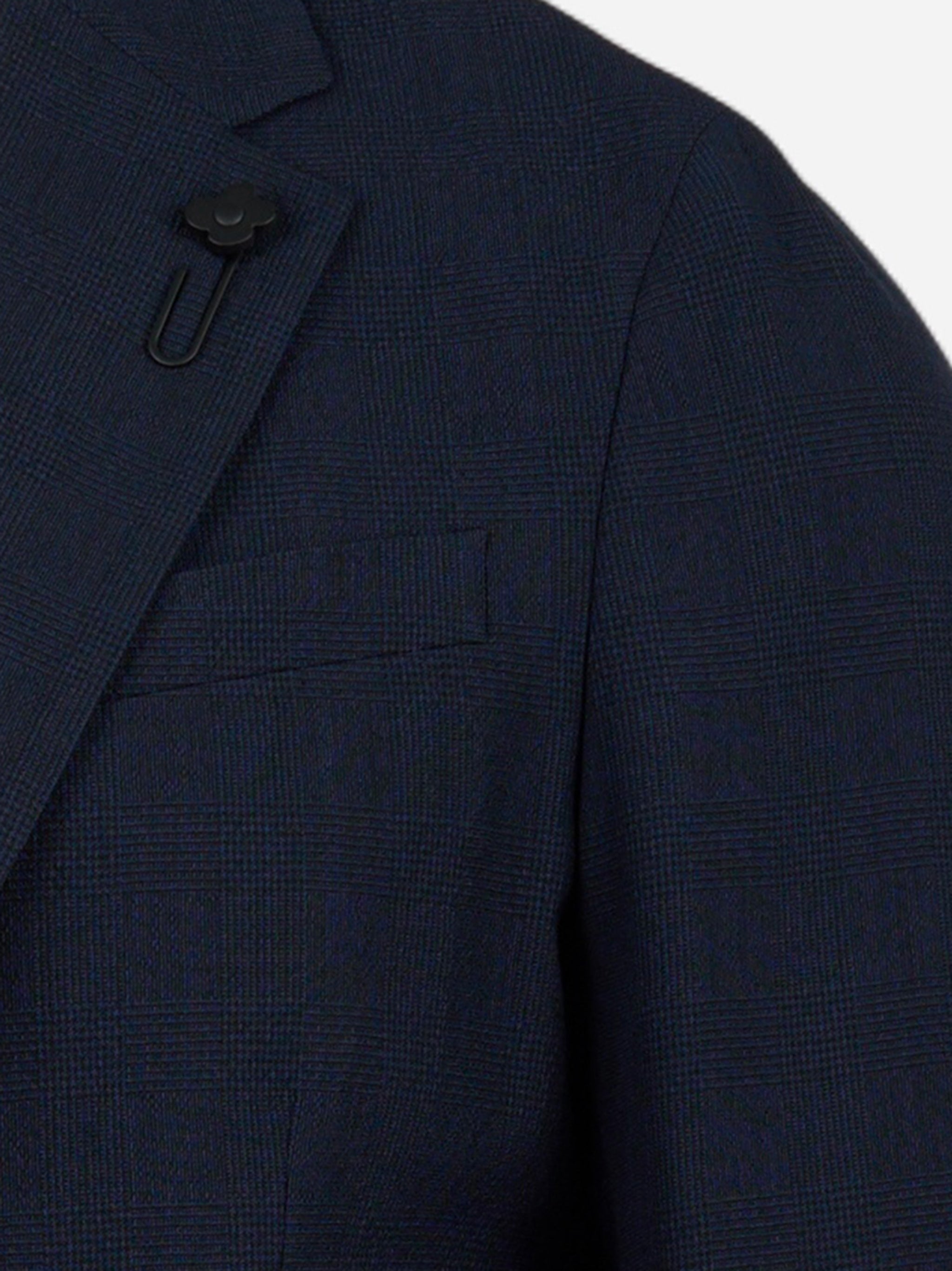 Blazer monopetto con motivo check Blu