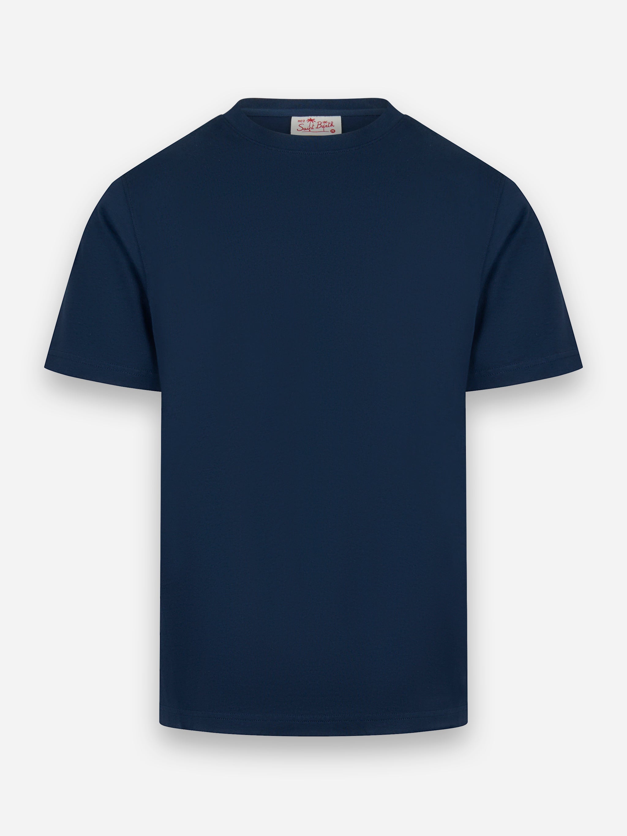 T-shirt Dover girocollo in cotone Blu