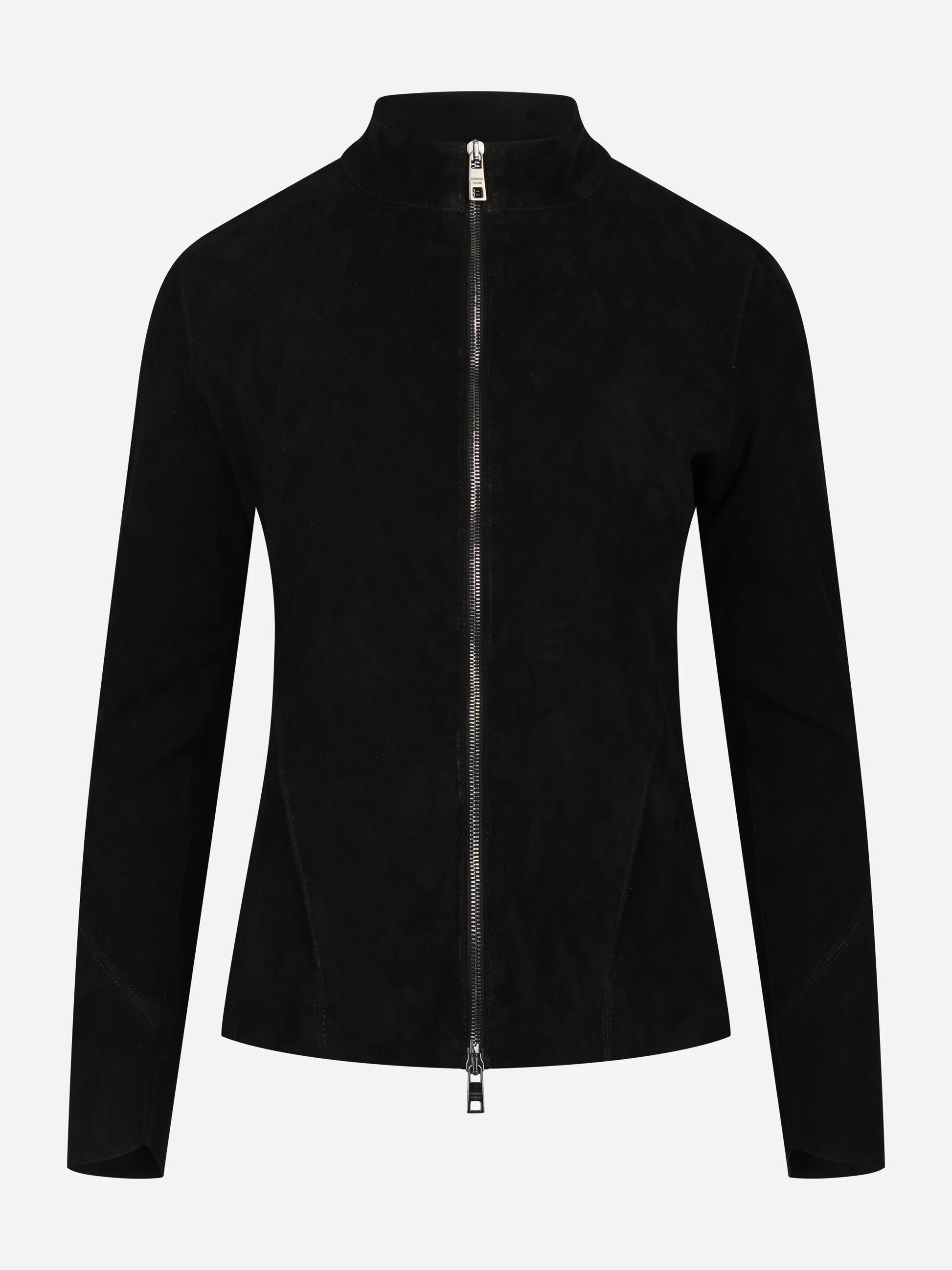 Giacca in suede stretch nera