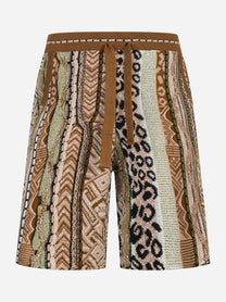 Shorts con lavorazione jaquard