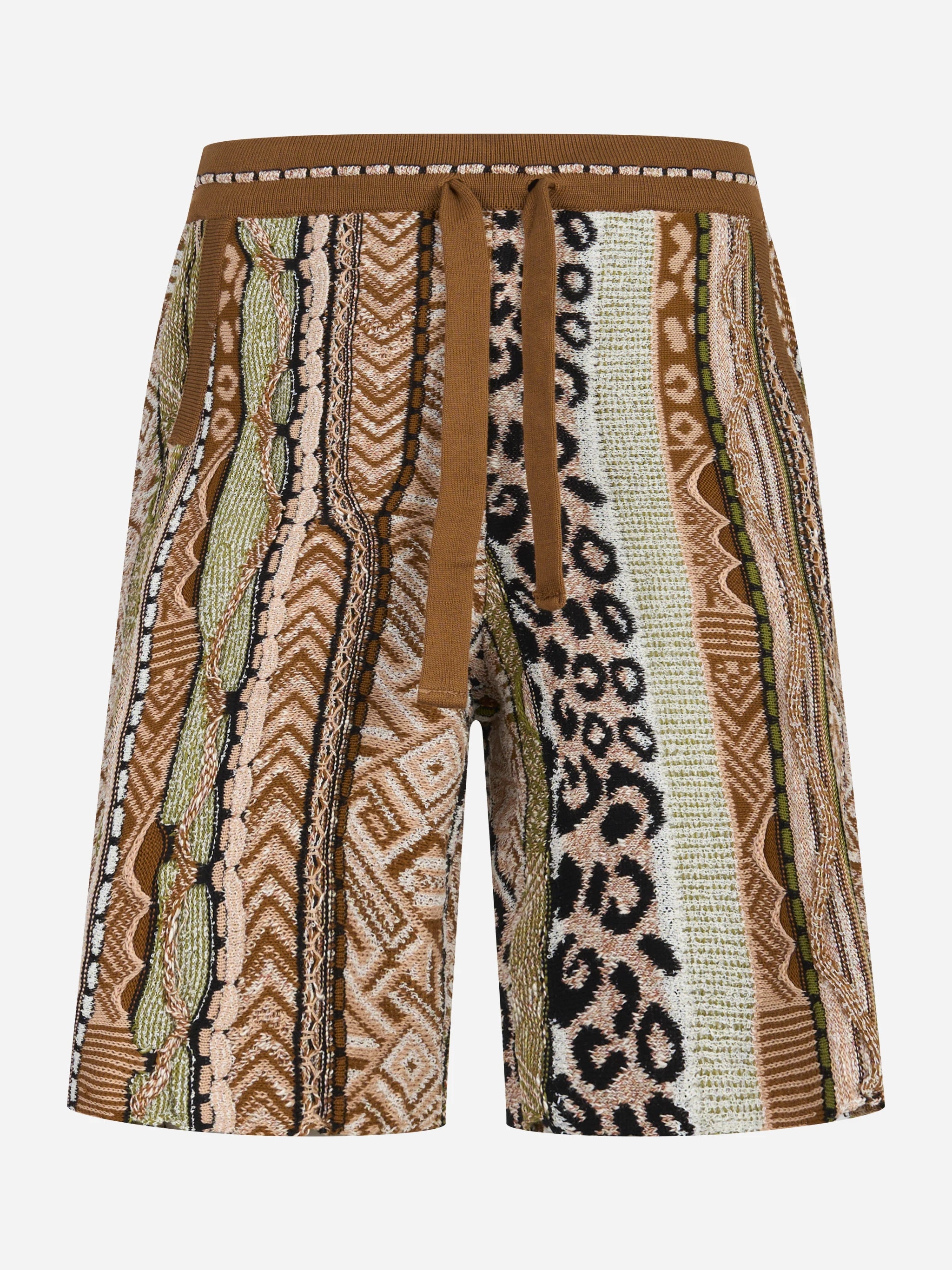 Shorts con lavorazione jaquard