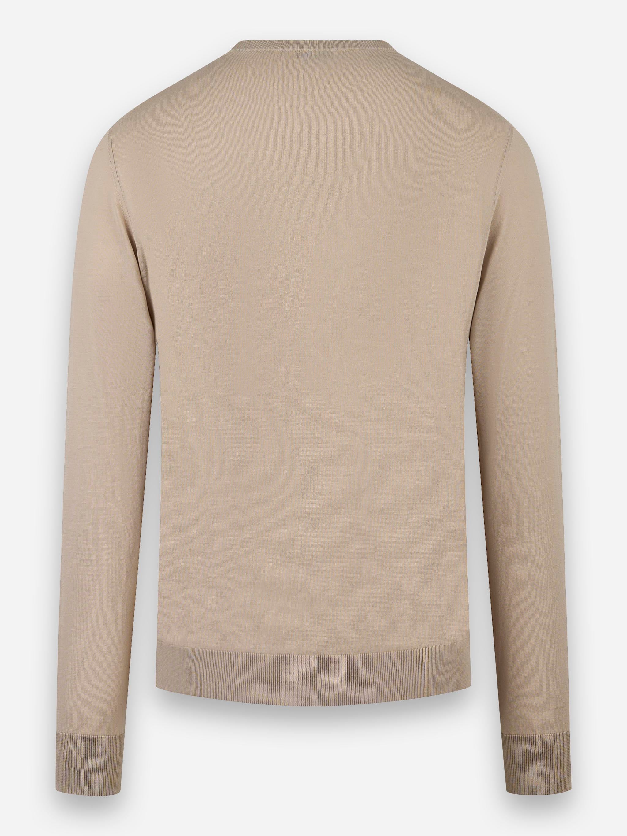 Maglia manica lunga in cotone Beige