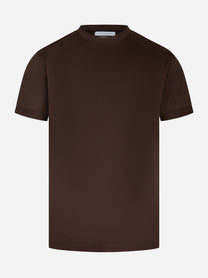 T-shirt filo di scozia marrone