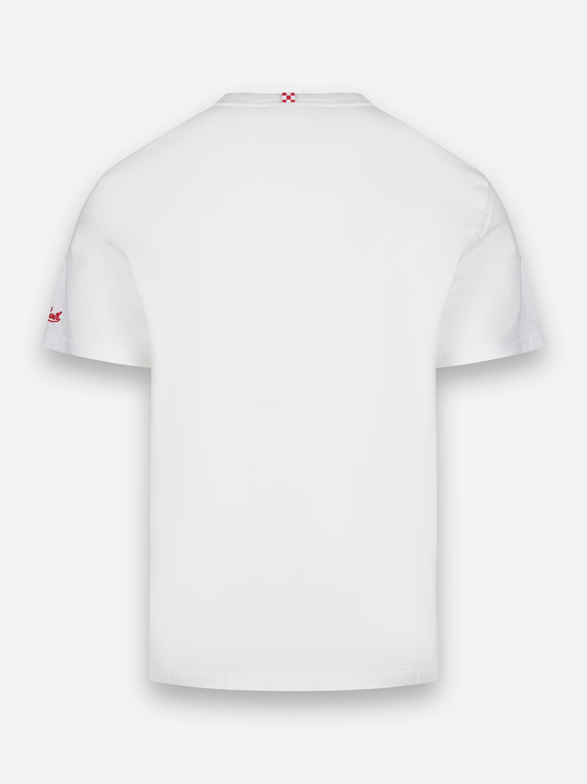 T-shirt girocollo con ricamo Roma Local Bianco