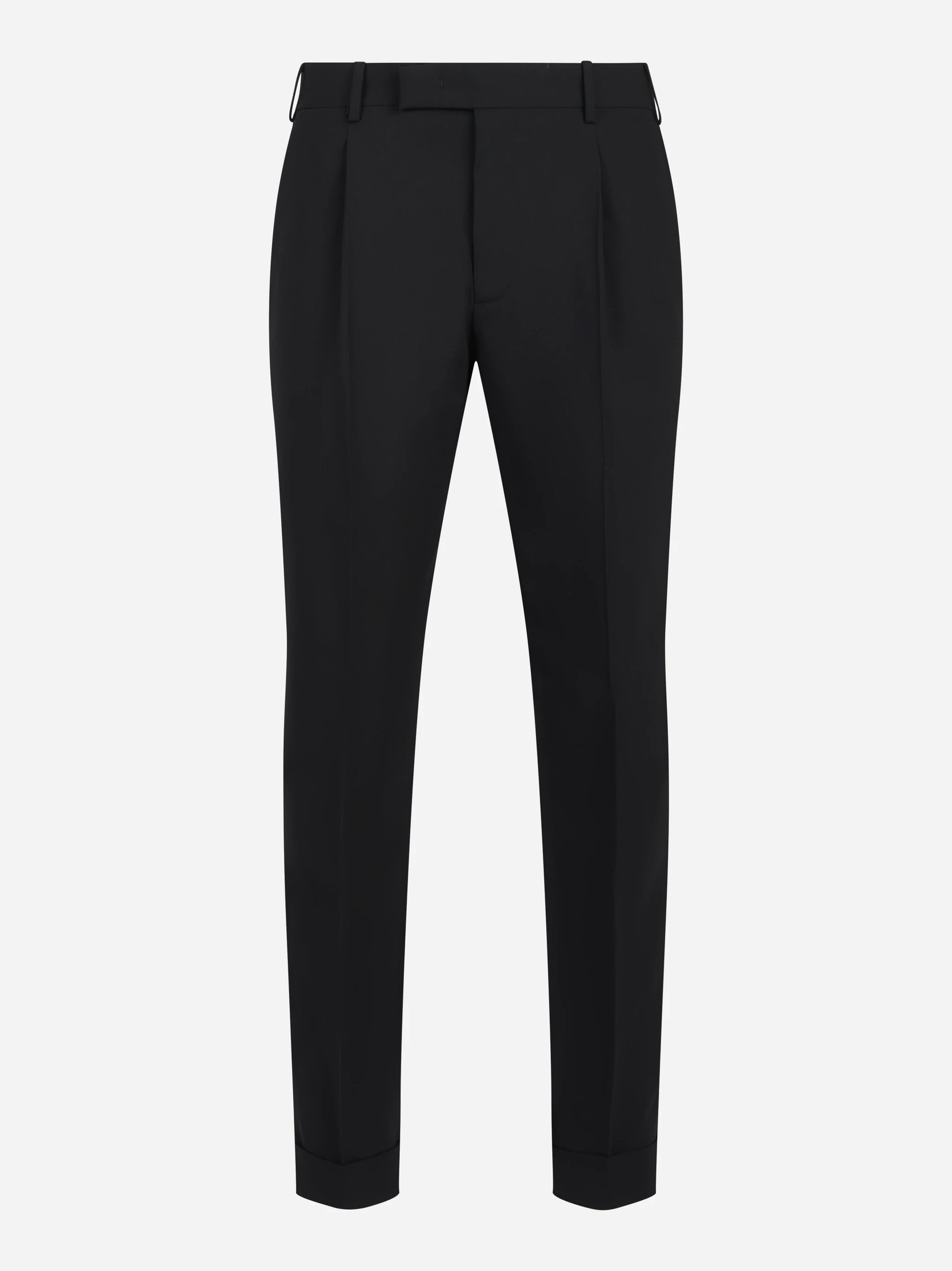 Pantalone Rebel in fresco lana stretch nero
