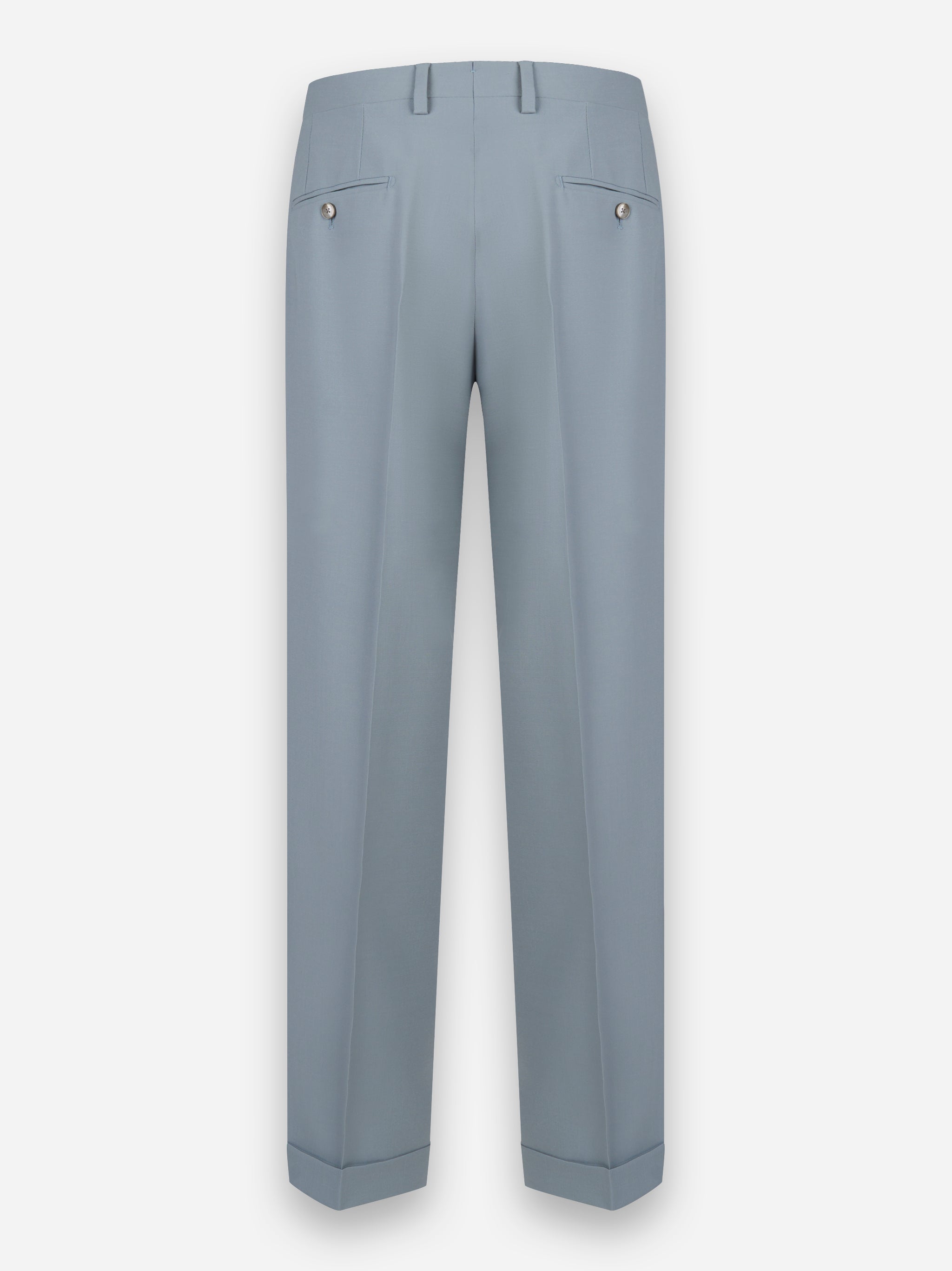 Pantalone regular fit in fresco lana stretch Azzurro