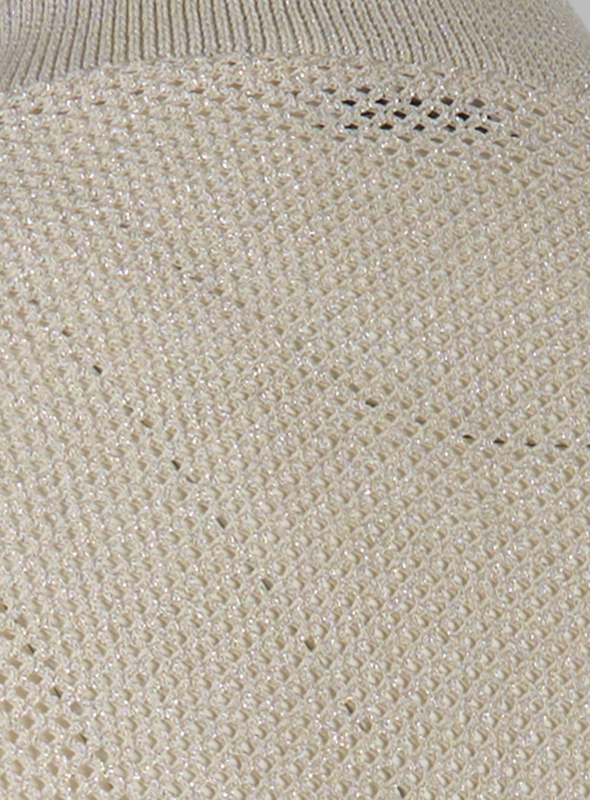 Bomber in tricot filato di puro cotone crepe Beige