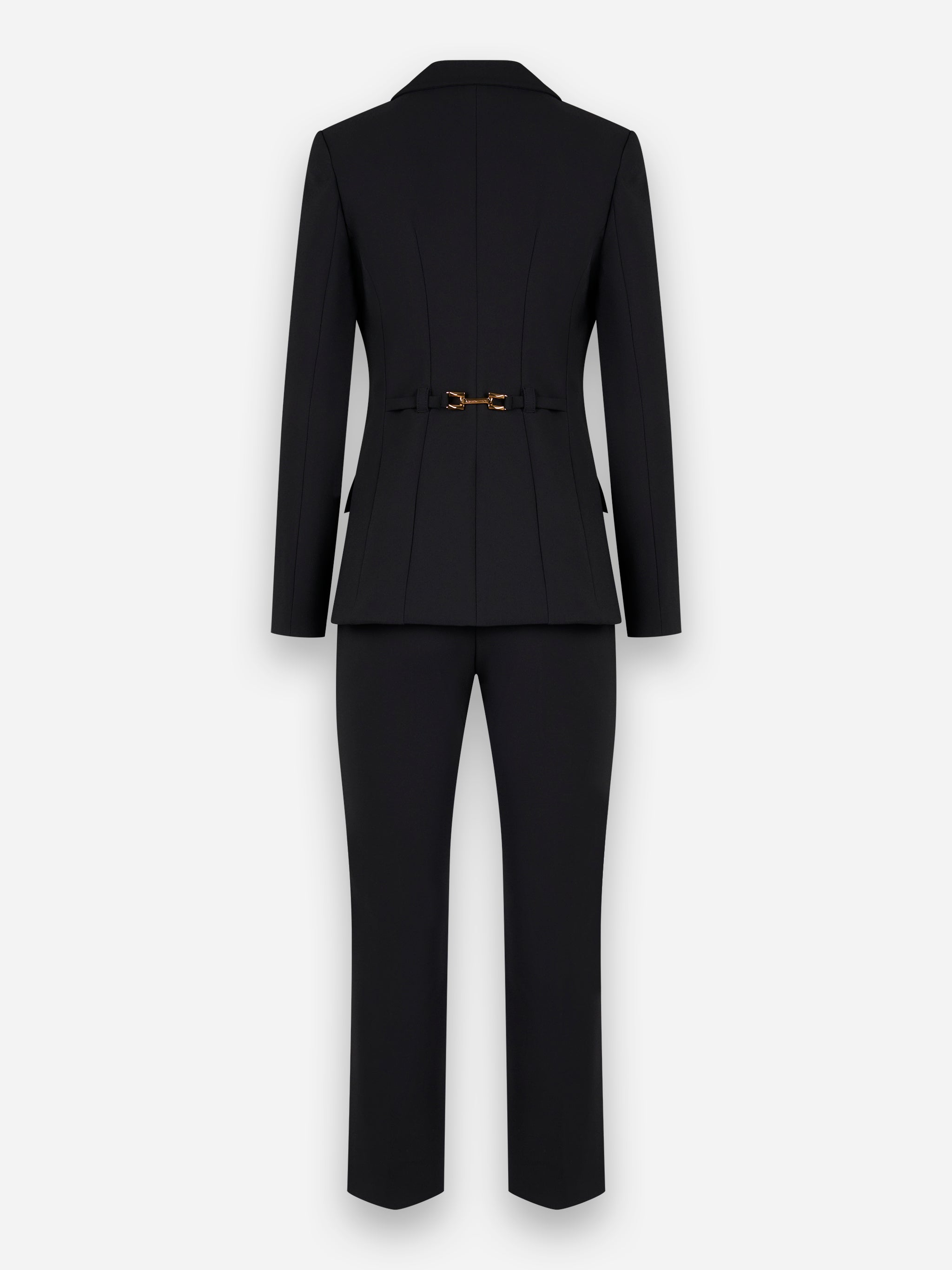 Tailleur monopetto in crepe Nero
