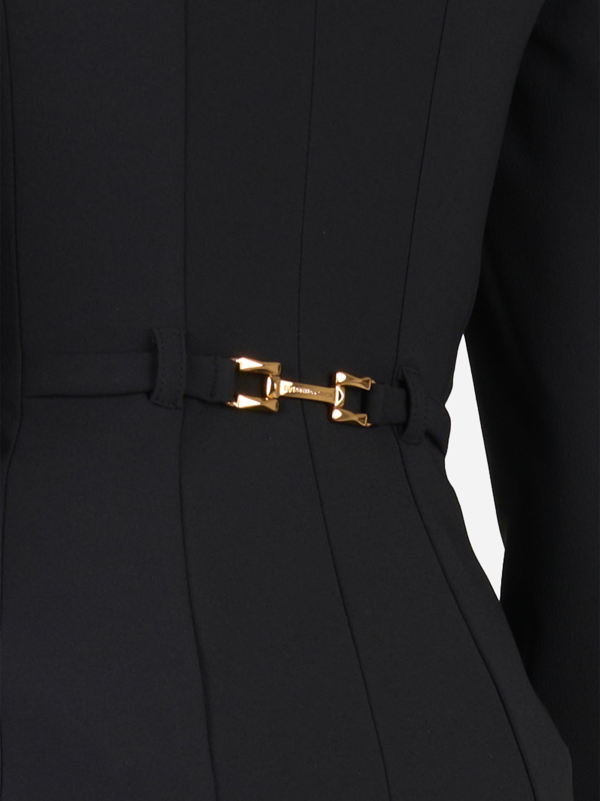 Tailleur monopetto in crepe Nero