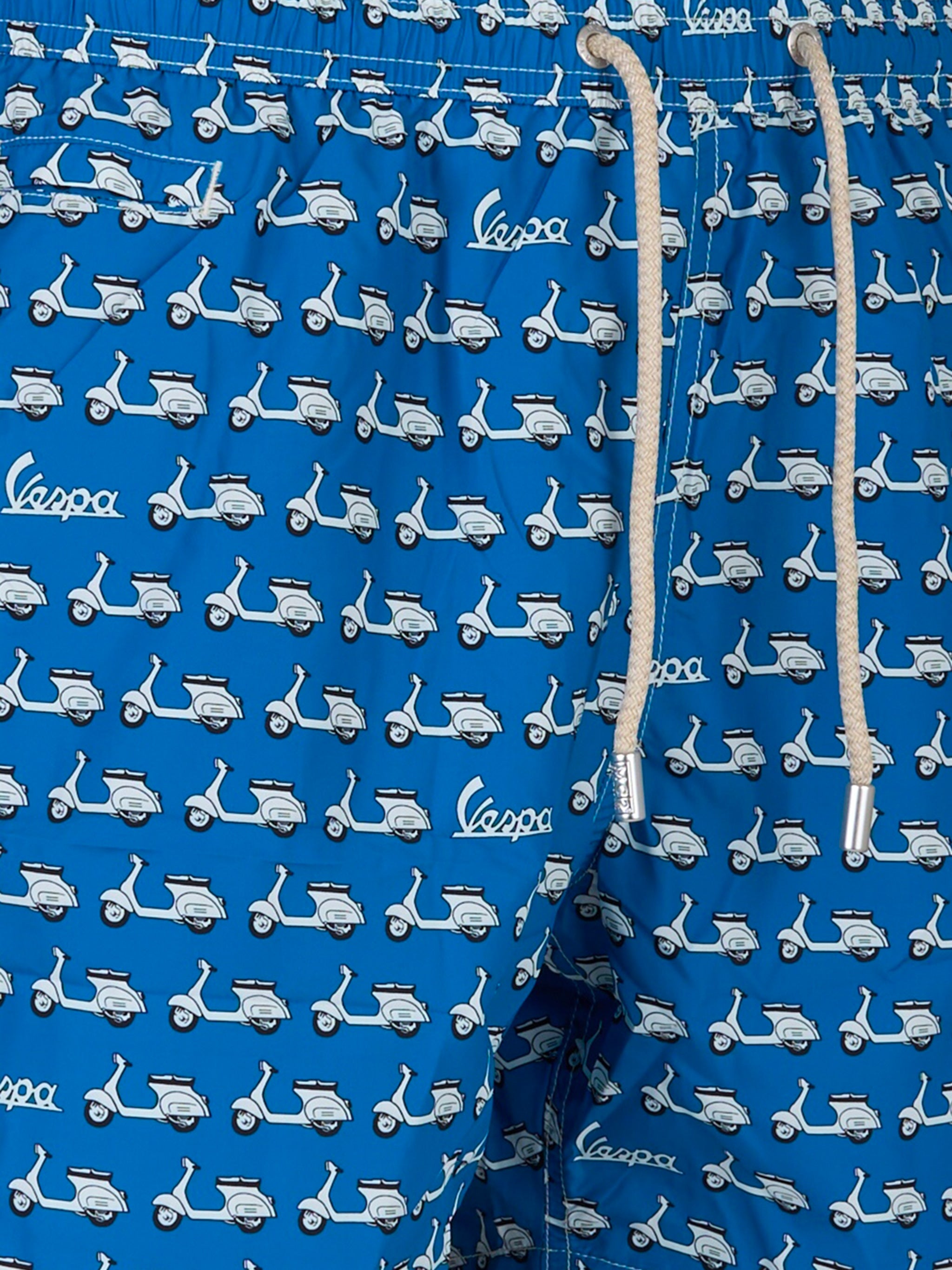 Costume mare Lighting in tessuto leggero con stampa Vespa Blu
