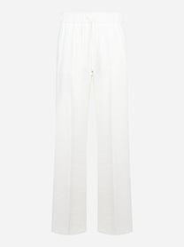 Pantalone jogger Marisol in viscosa bianco
