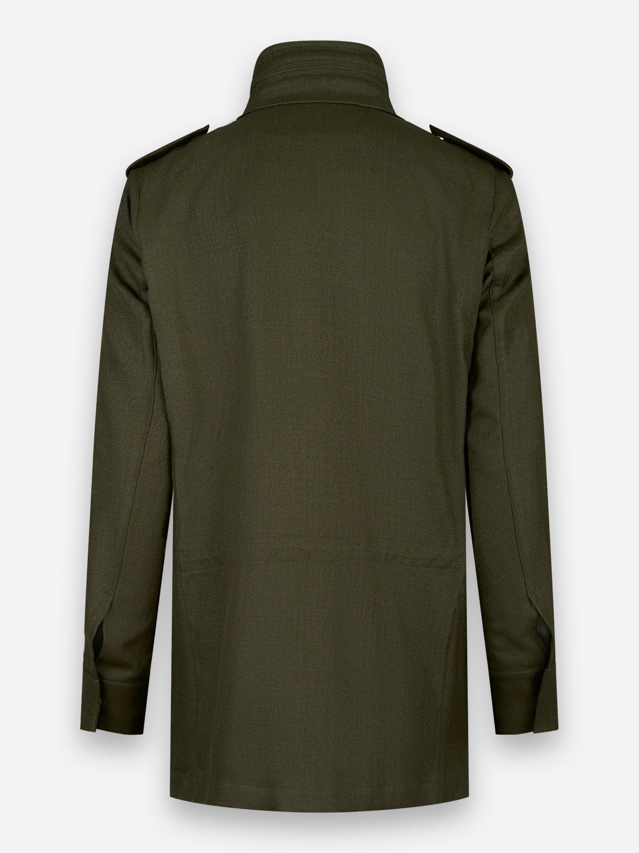 Field Jacket in cotone e lino Verde