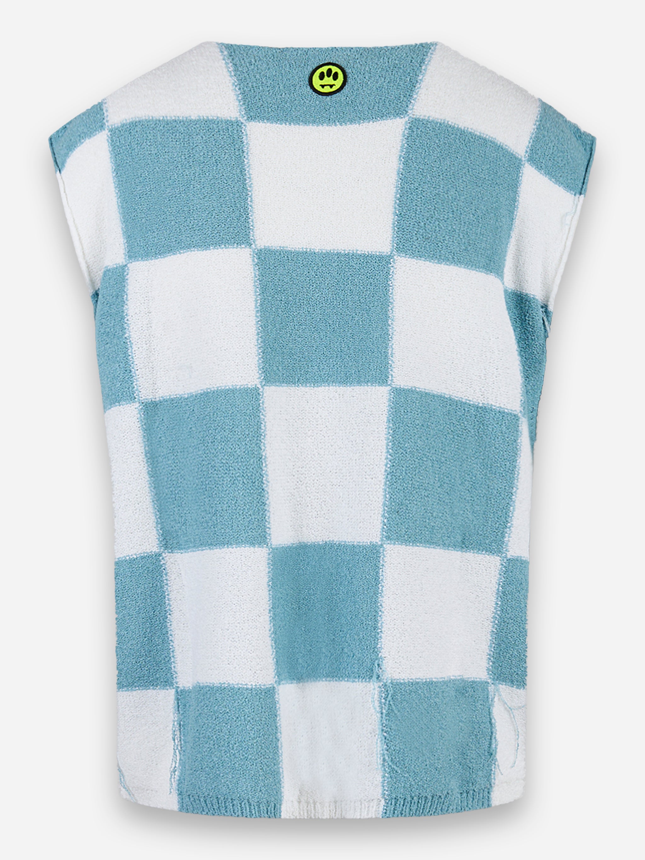 T-shirt senza maniche in maglia Bianco