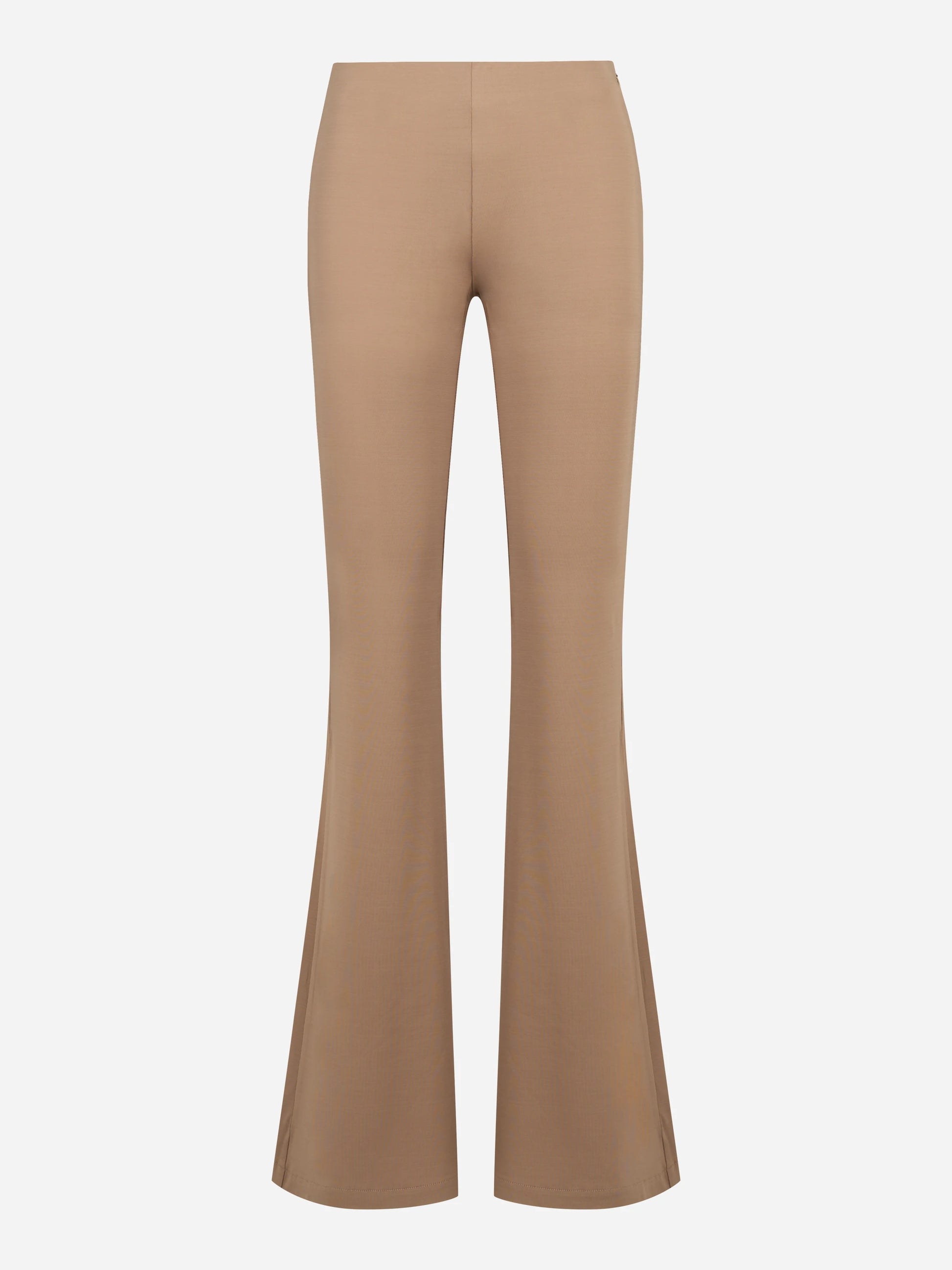 Pantaloni slim in jersey viscosa beige