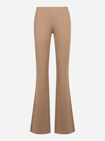 Pantaloni slim in jersey viscosa beige