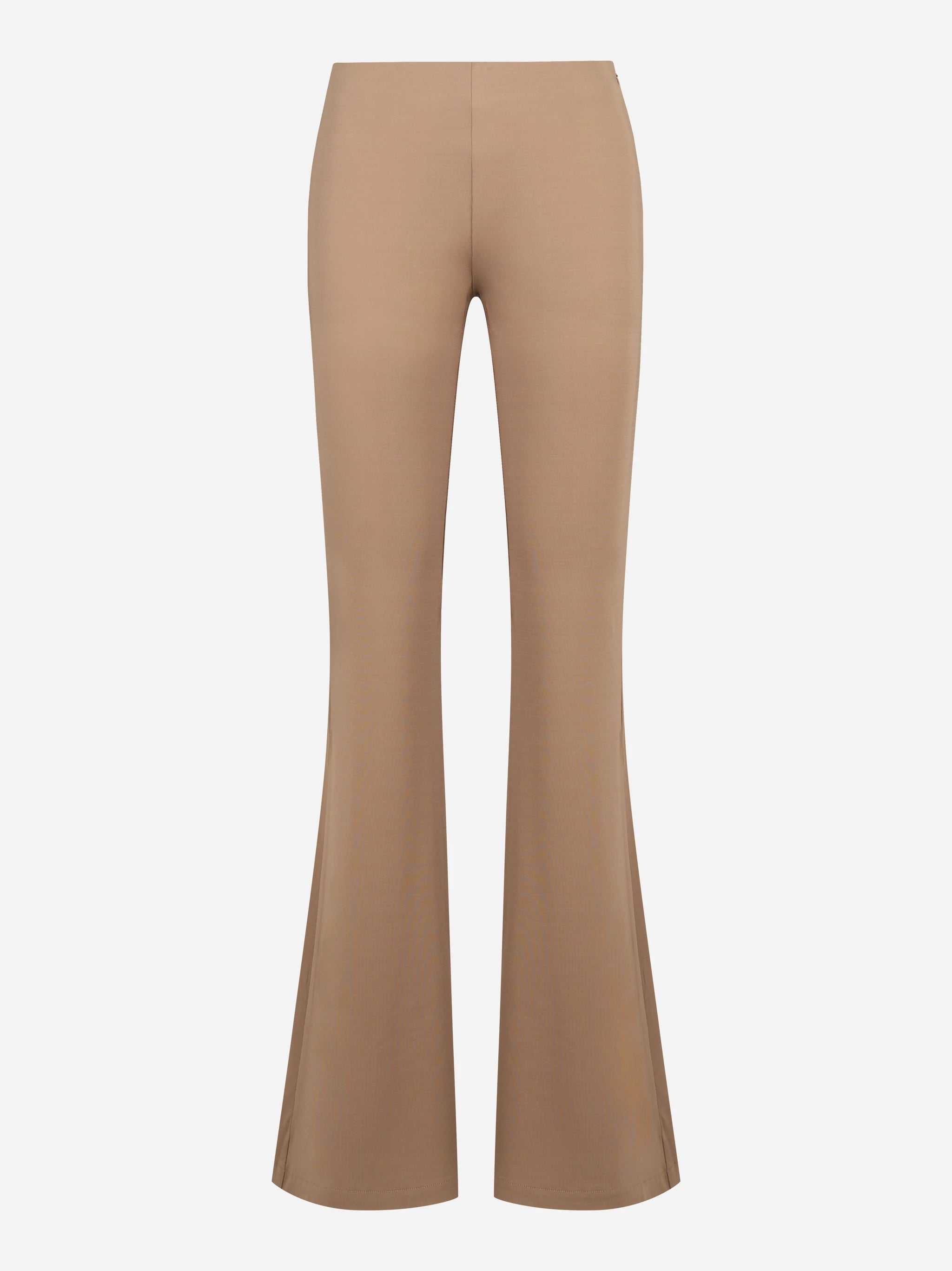 Pantaloni slim in jersey viscosa beige