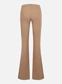 Pantaloni slim in jersey viscosa beige