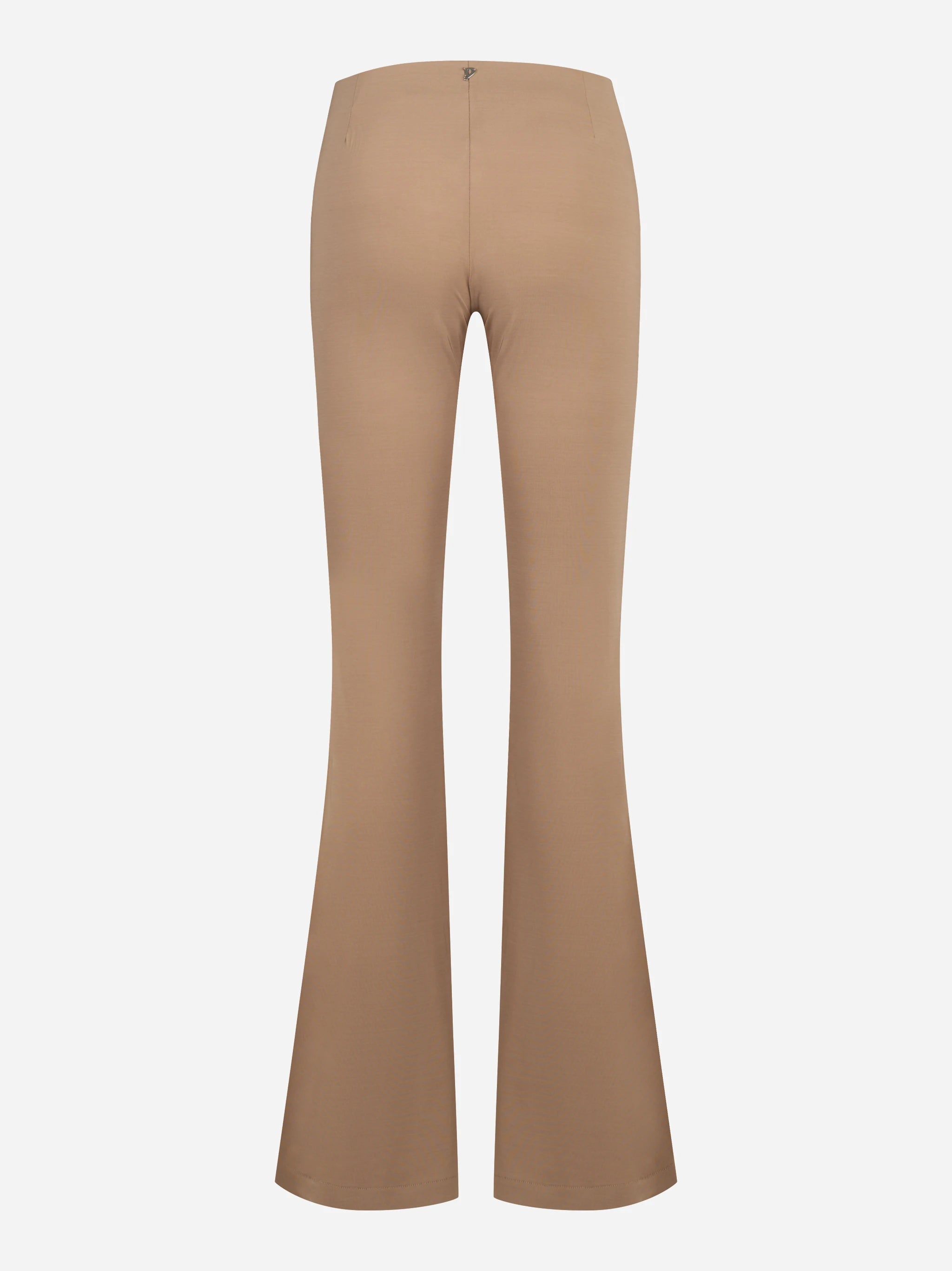 Pantaloni slim in jersey viscosa beige