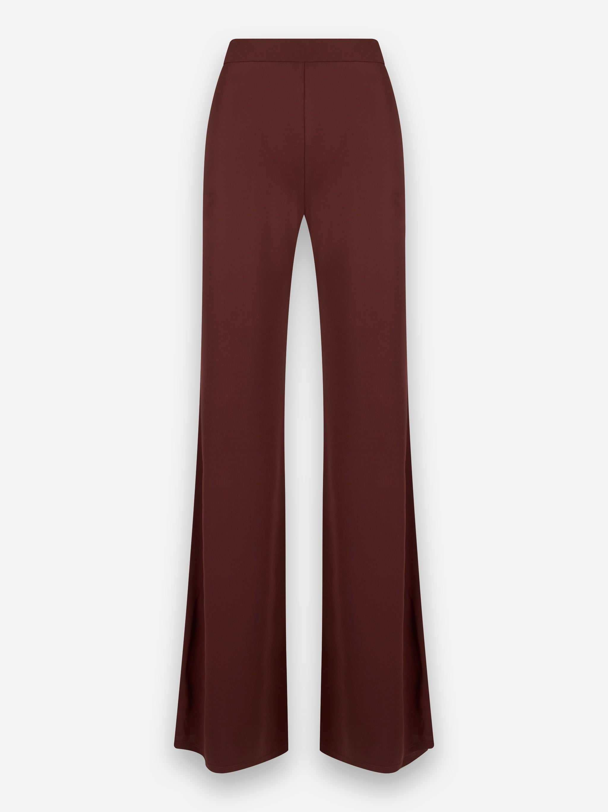 Pantalone flare Gaia in jersey Marrone