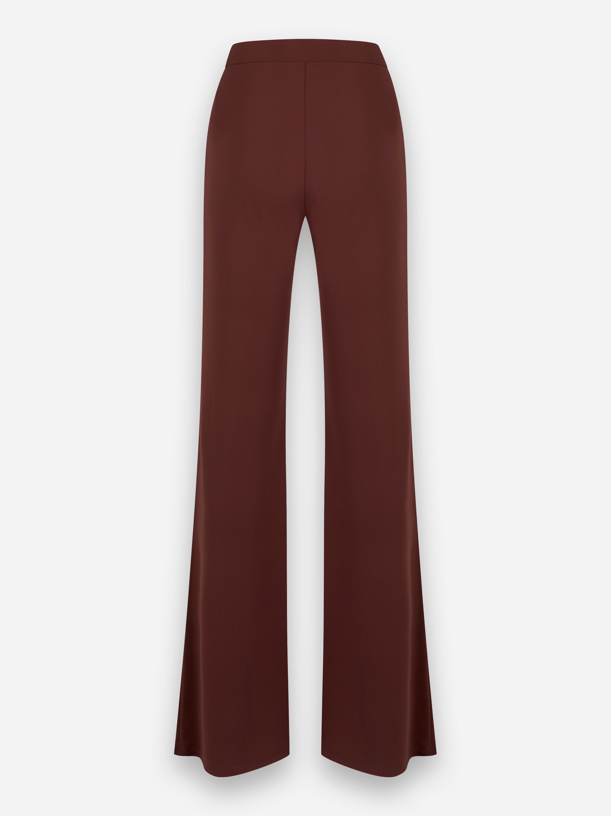Pantalone flare Gaia in jersey Marrone