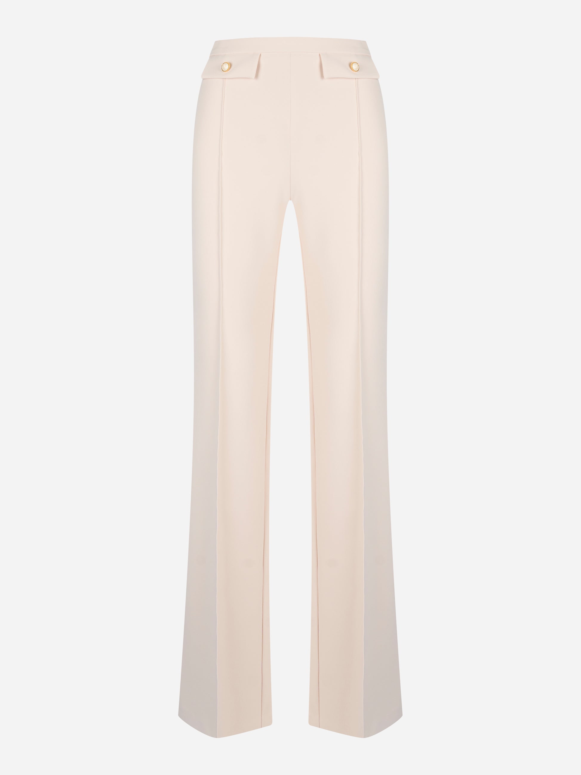 pantalone in doppio crepe Bianco