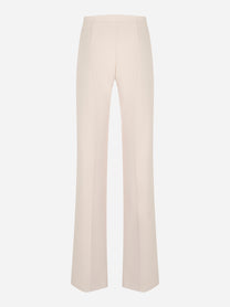 pantalone in doppio crepe Bianco