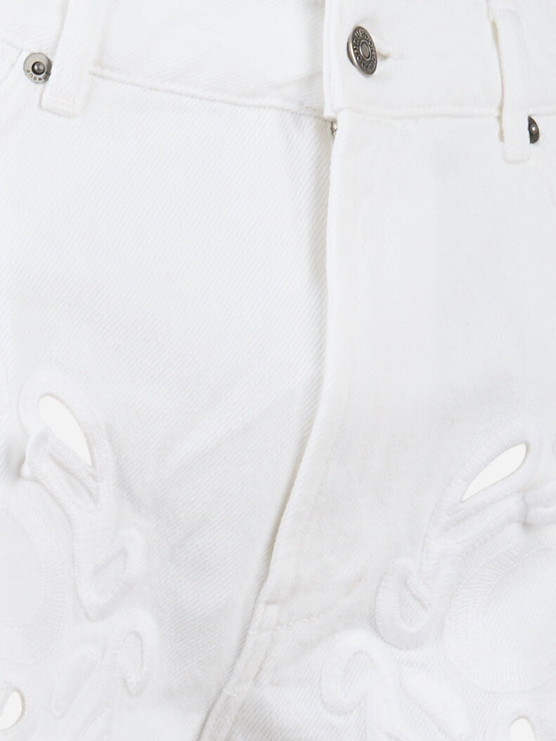 Shorts Evie con ricamo Bianco