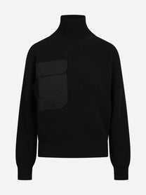 Maglia collo alto regular-fit nera