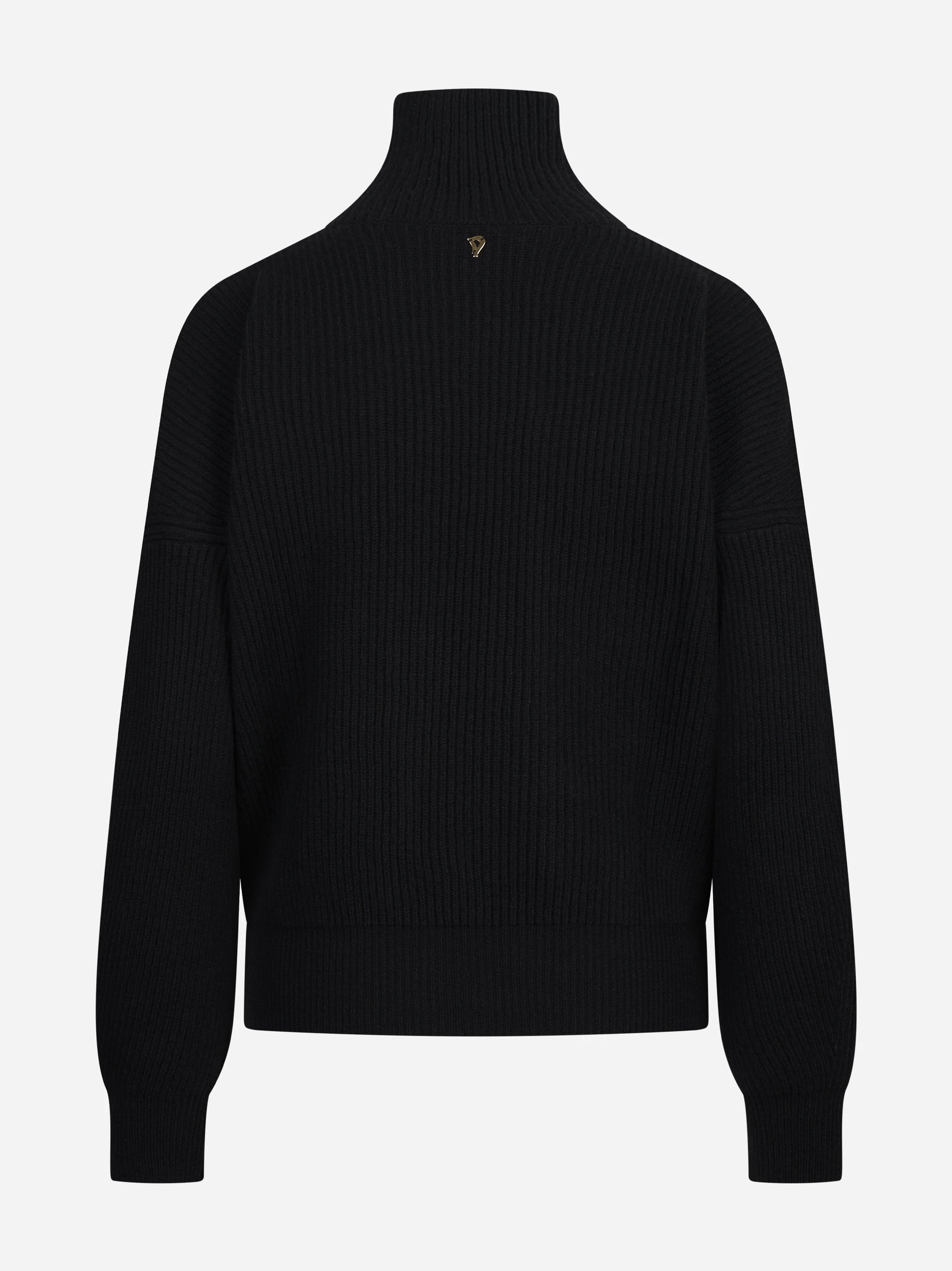 Maglia collo alto regular-fit nera