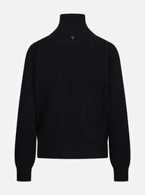 Maglia collo alto regular-fit nera