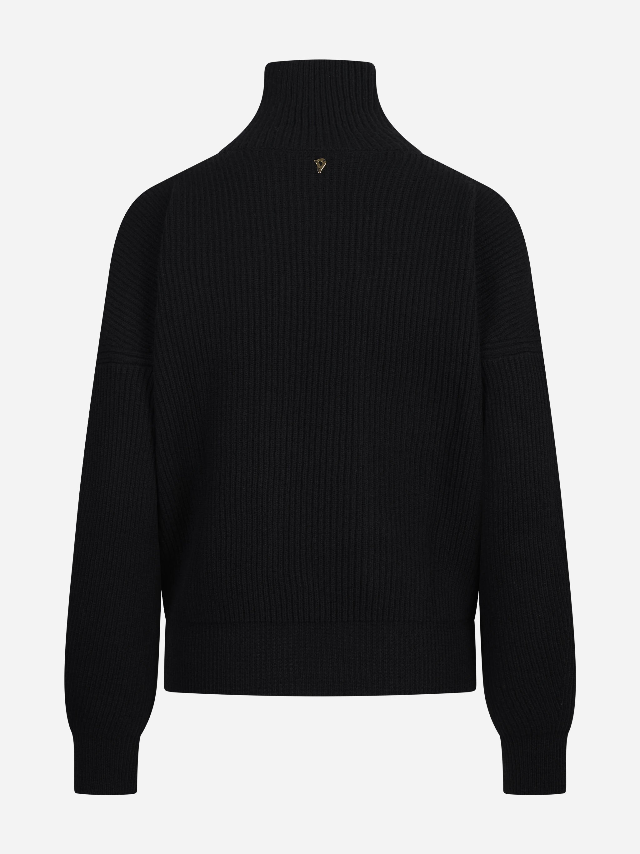 Maglia collo alto regular-fit nera