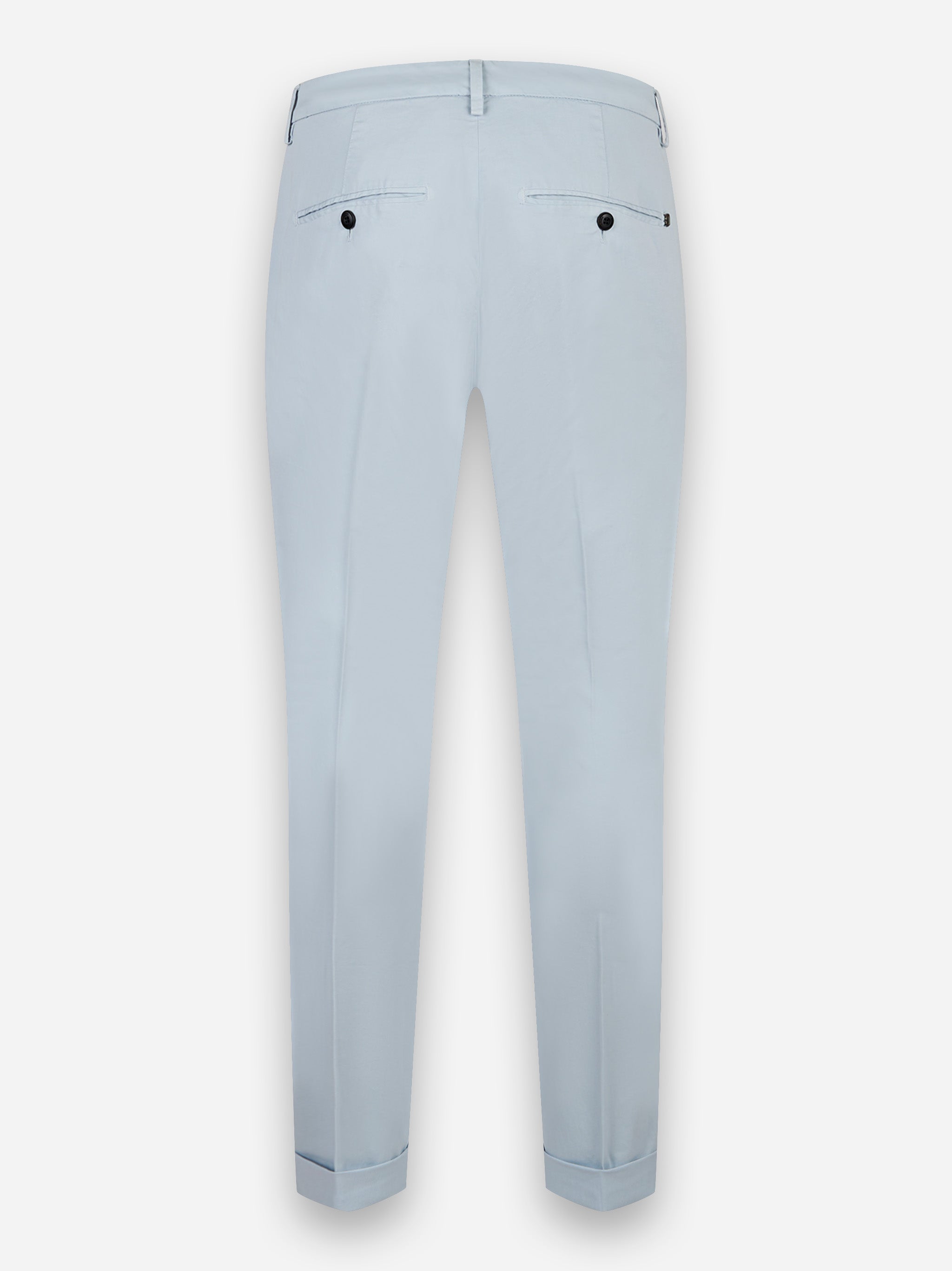 Pantalone skinny fit in cotone stretch Gaubert Celeste