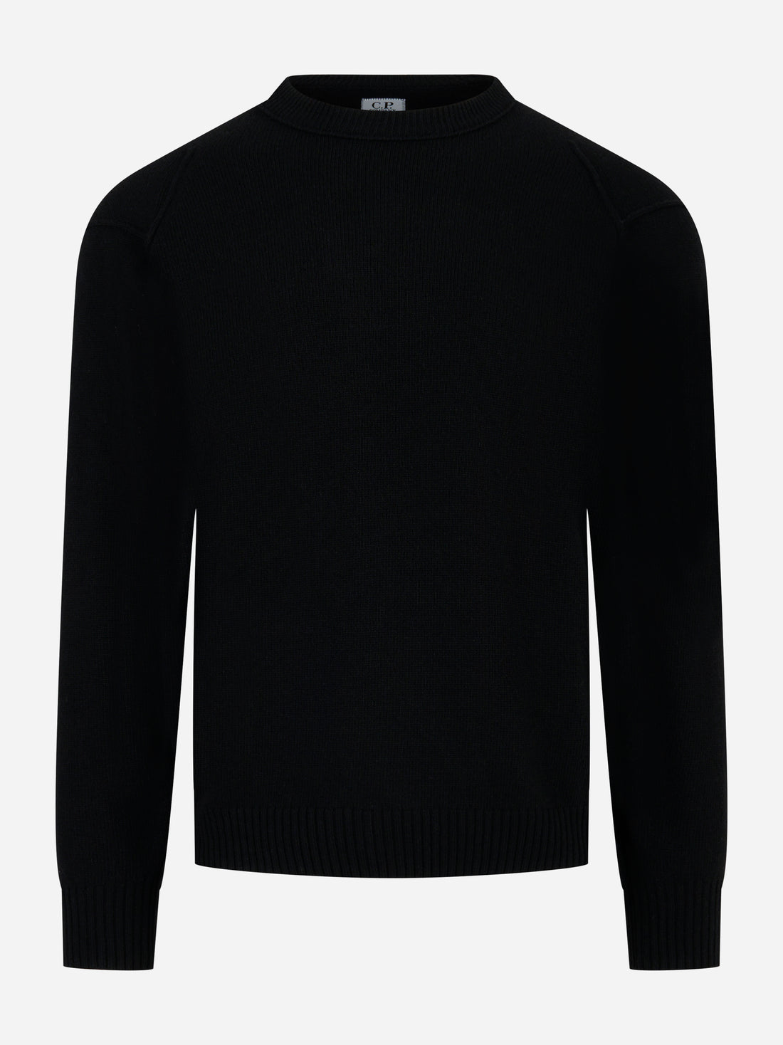 Maglia girocollo in lambswool con logo Nera