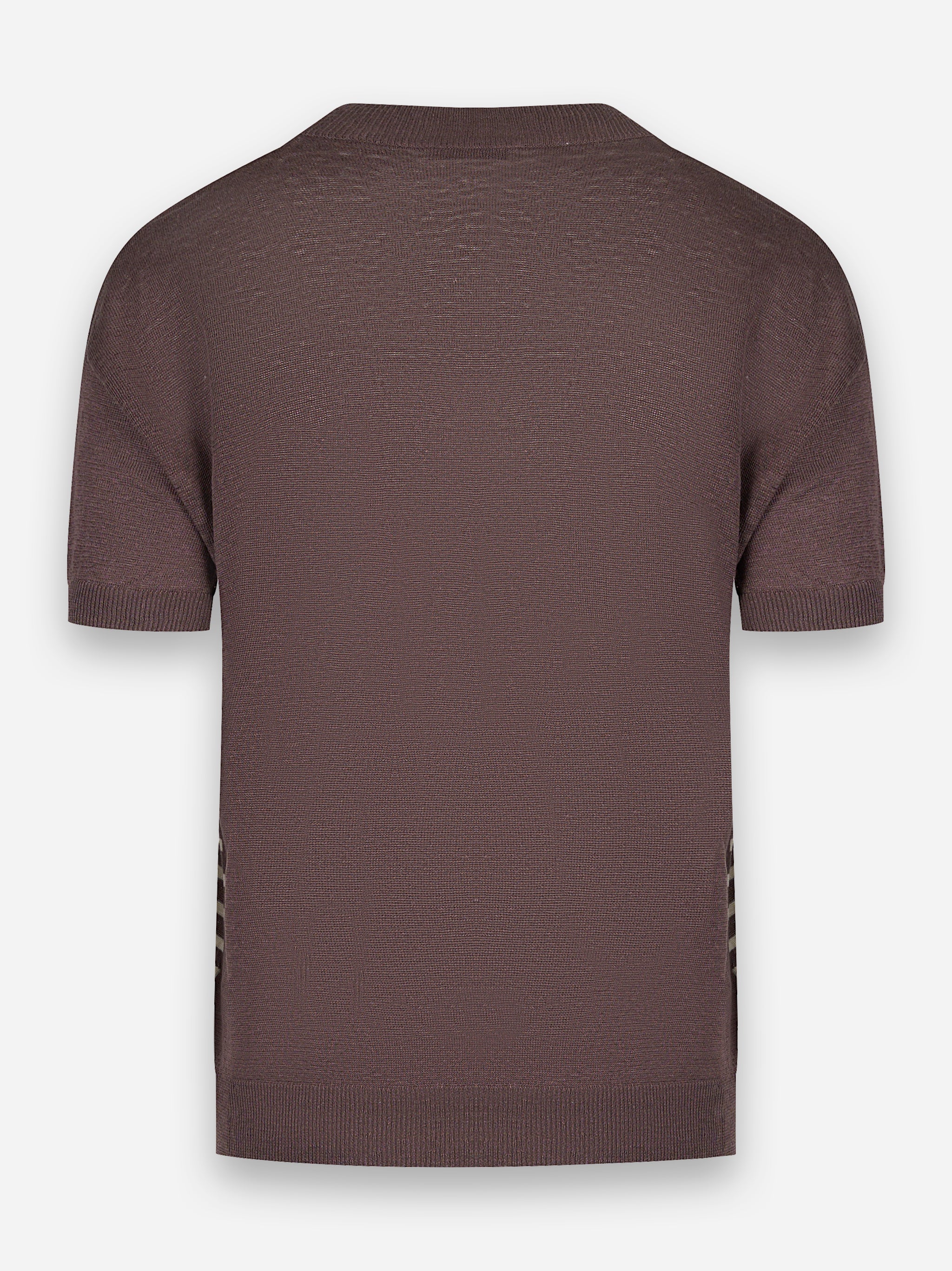 T-shirt scollo a V Marrone