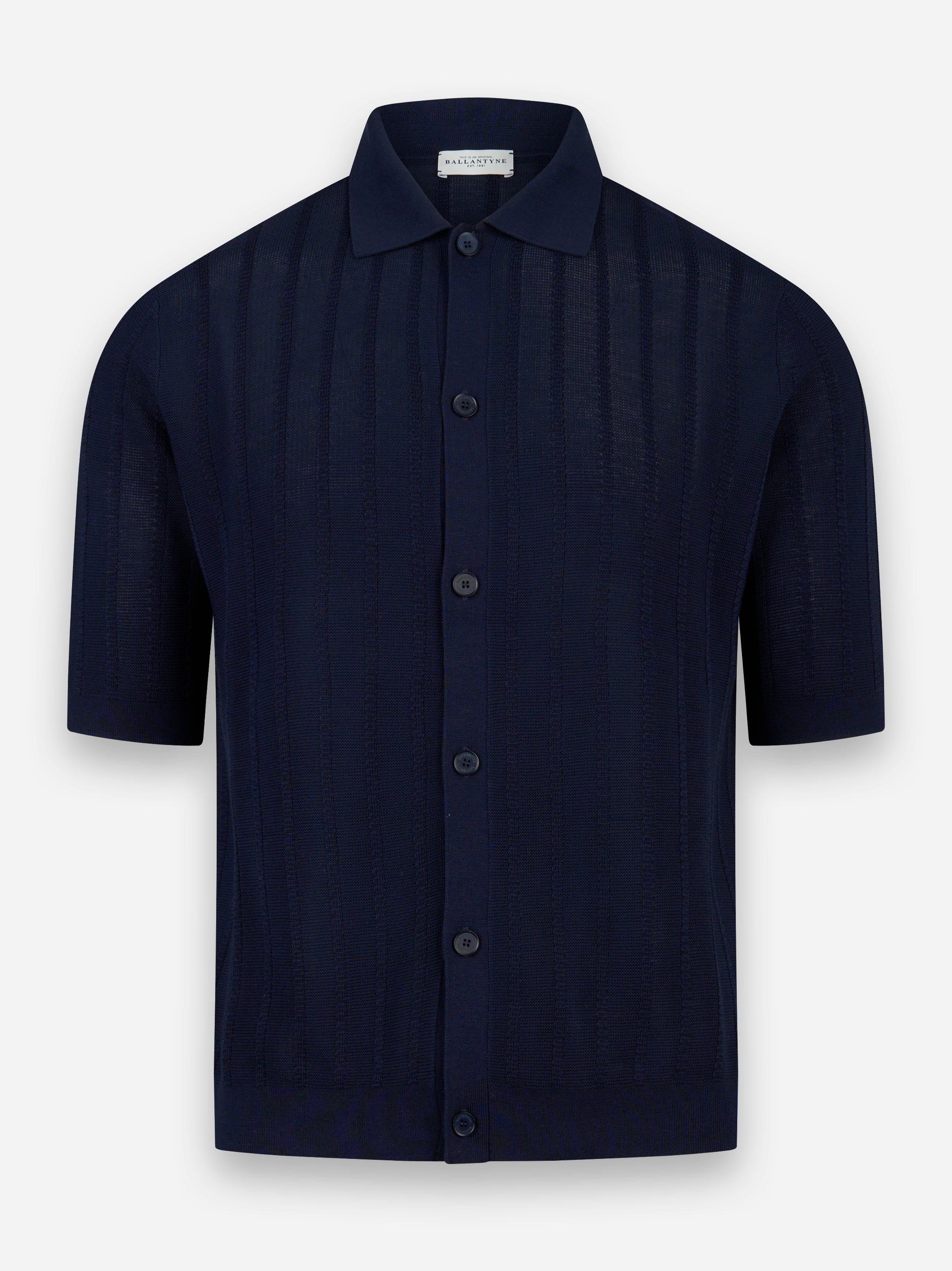 Polo camicia in cotone Blu