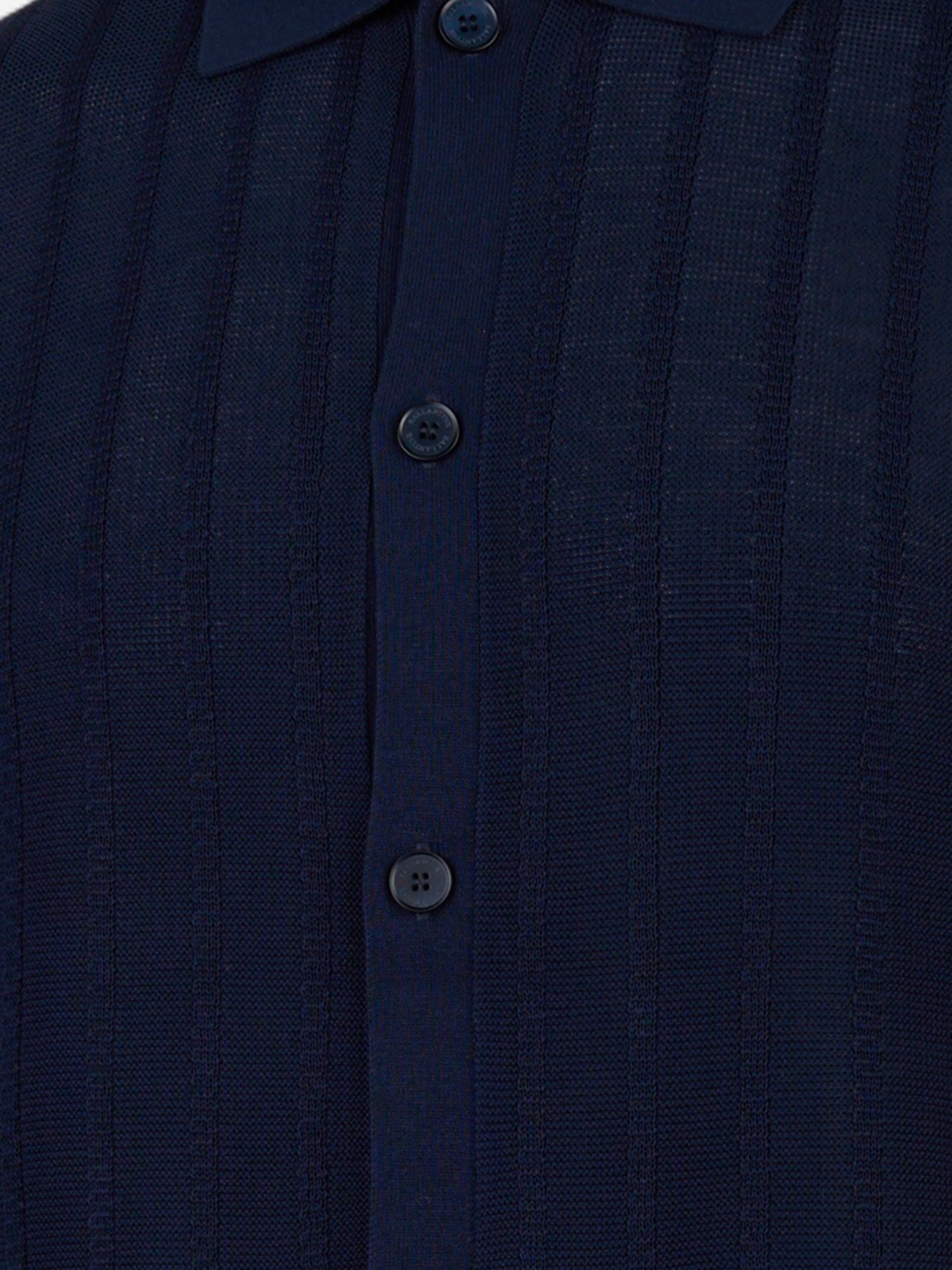 Polo camicia in cotone Blu
