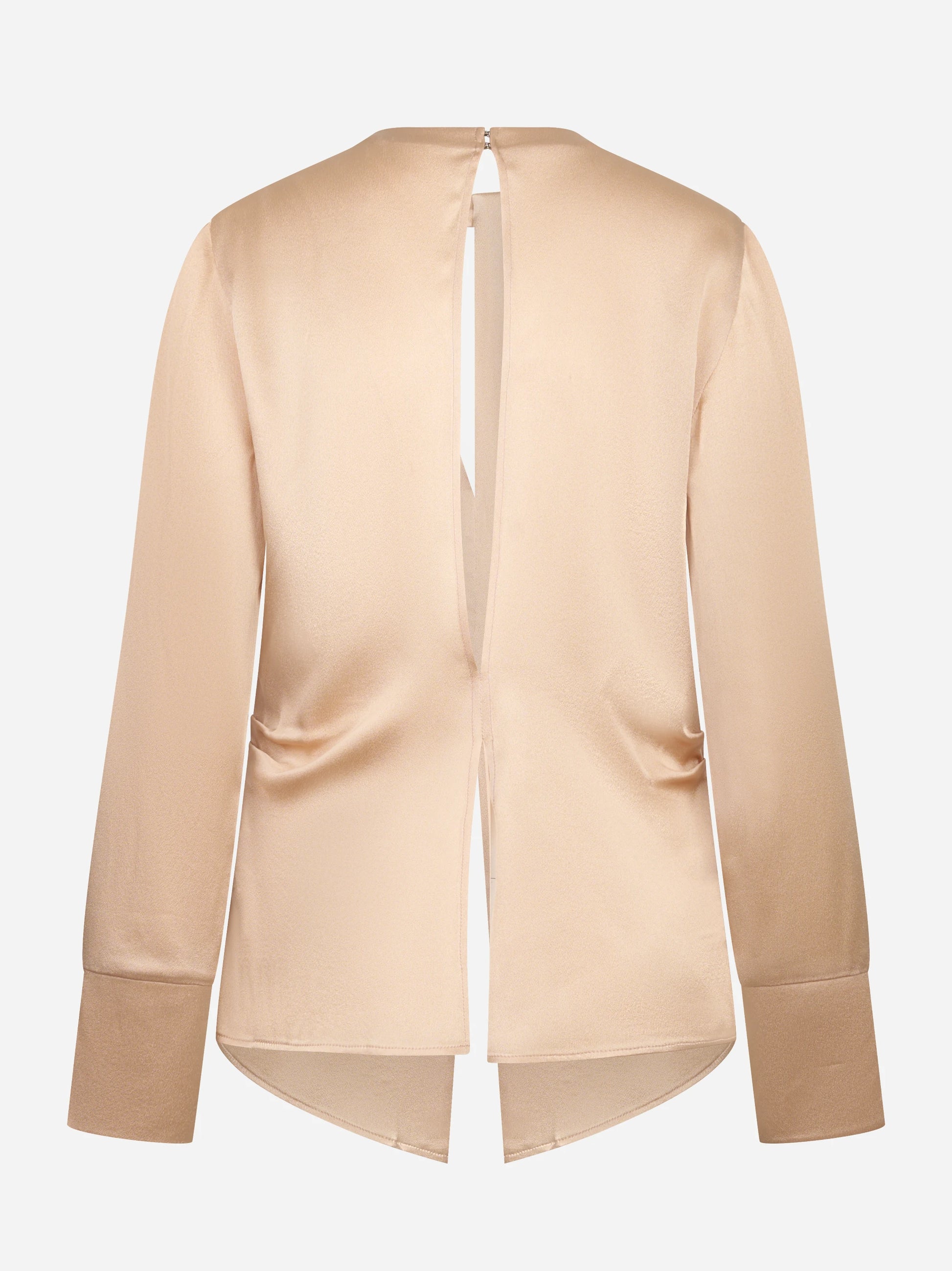 Camicia in misto seta beige