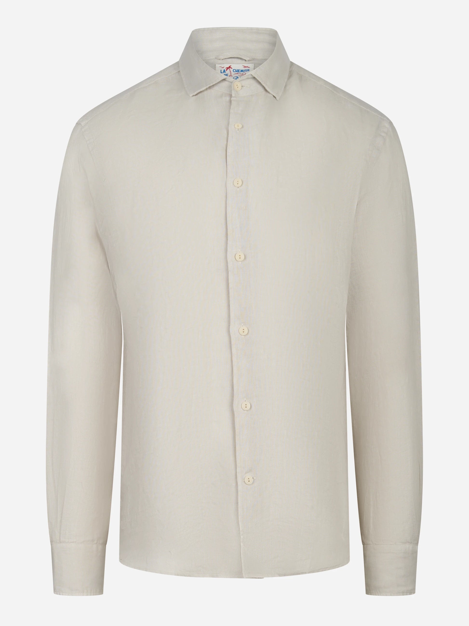 Camicia manica lunga Pamplona in lino beige