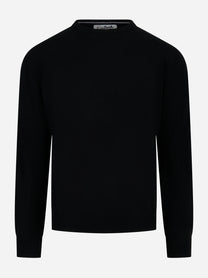 Maglia Regent in lana merinos e cashmere Nera