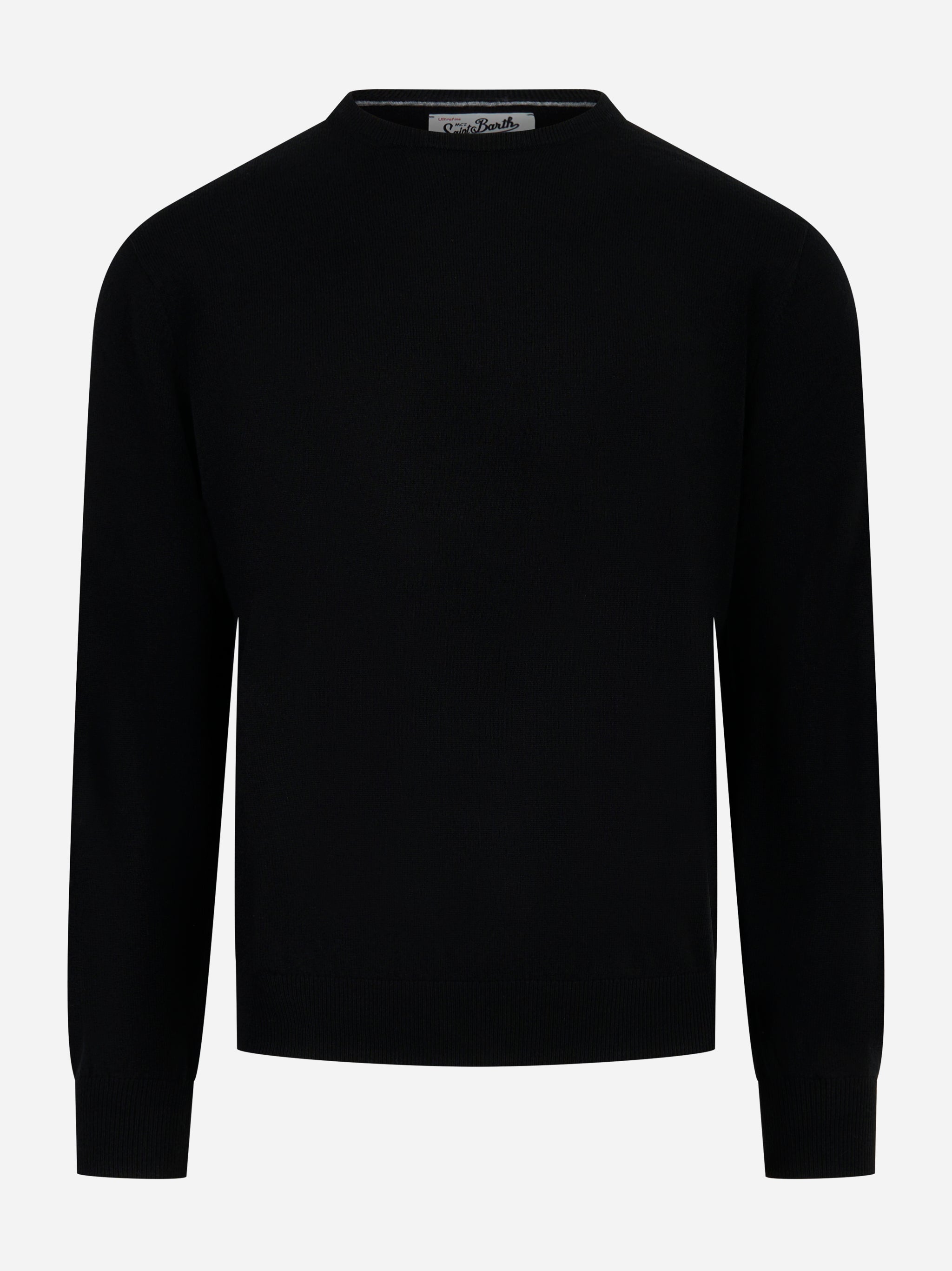 Maglia Regent in lana merinos e cashmere Nera