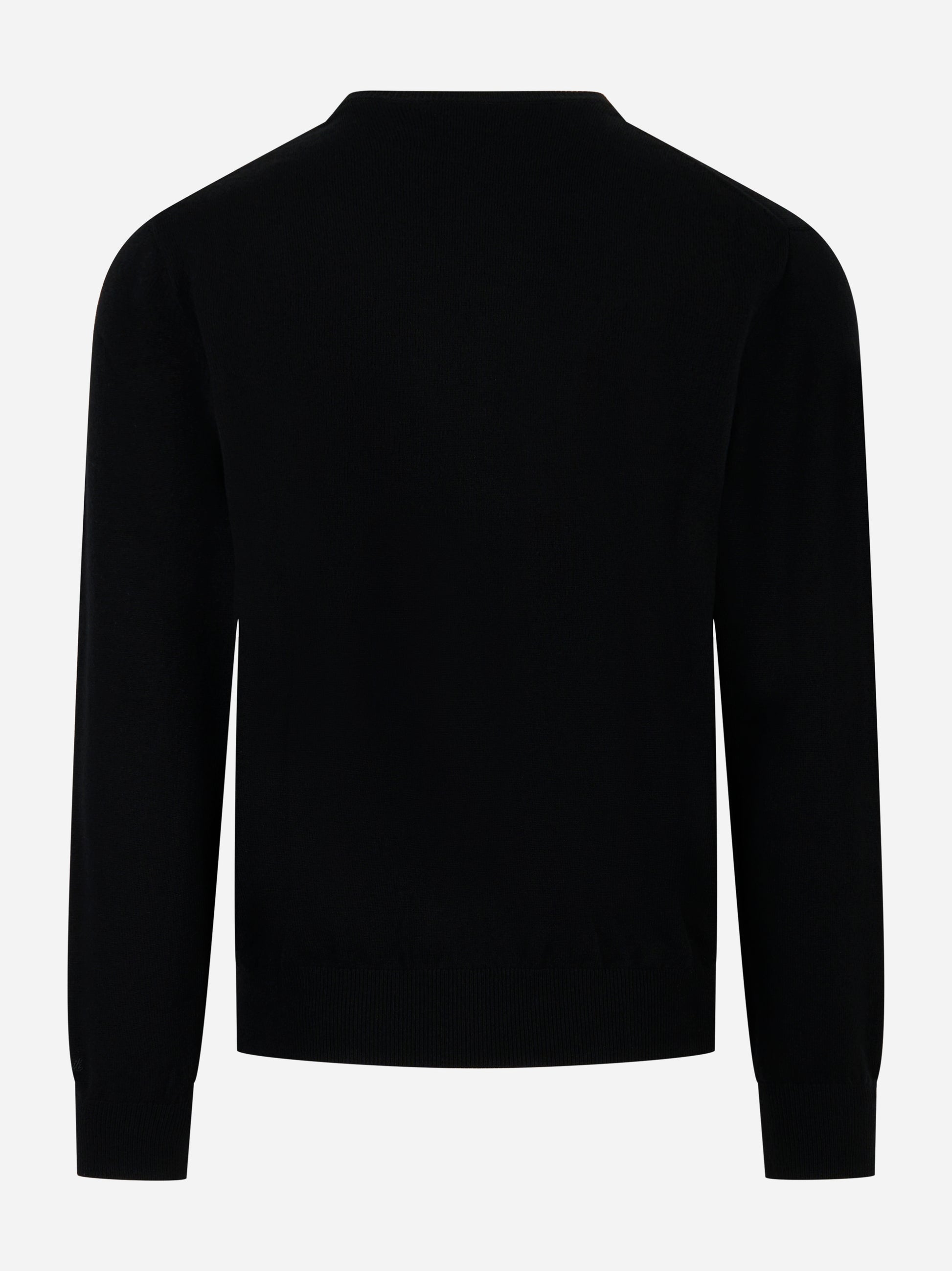 Maglia Regent in lana merinos e cashmere Nera